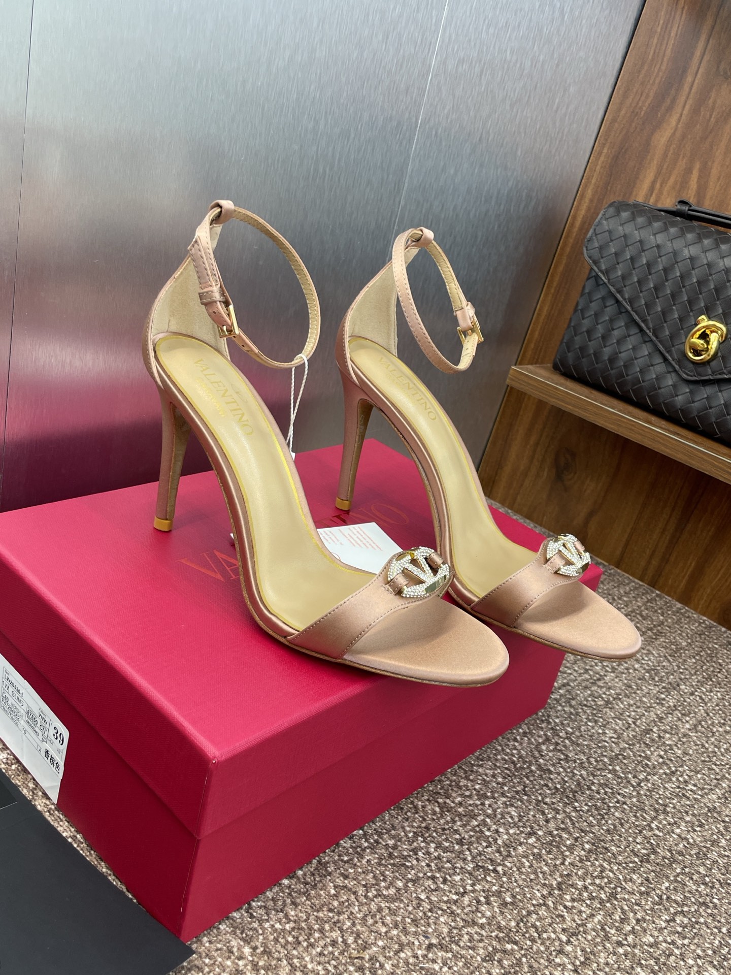 Valentino Garavani Crystal Embellished Silk High Heel Sandals 2 i1755033689611 4686 0 1