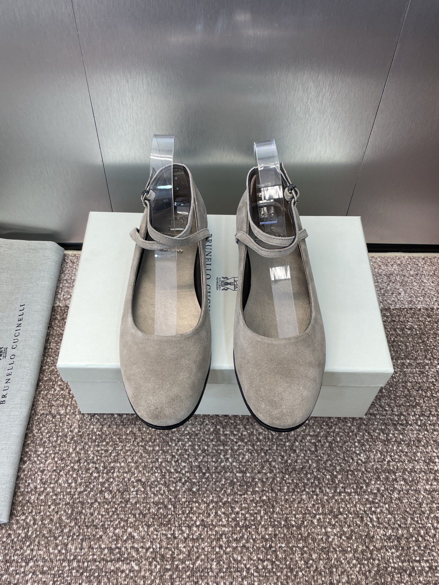 Autumn 2025 Ballet Girl’s Shoes: Brenello Cucineli’s Metal and Sheepskin Imports from Italy