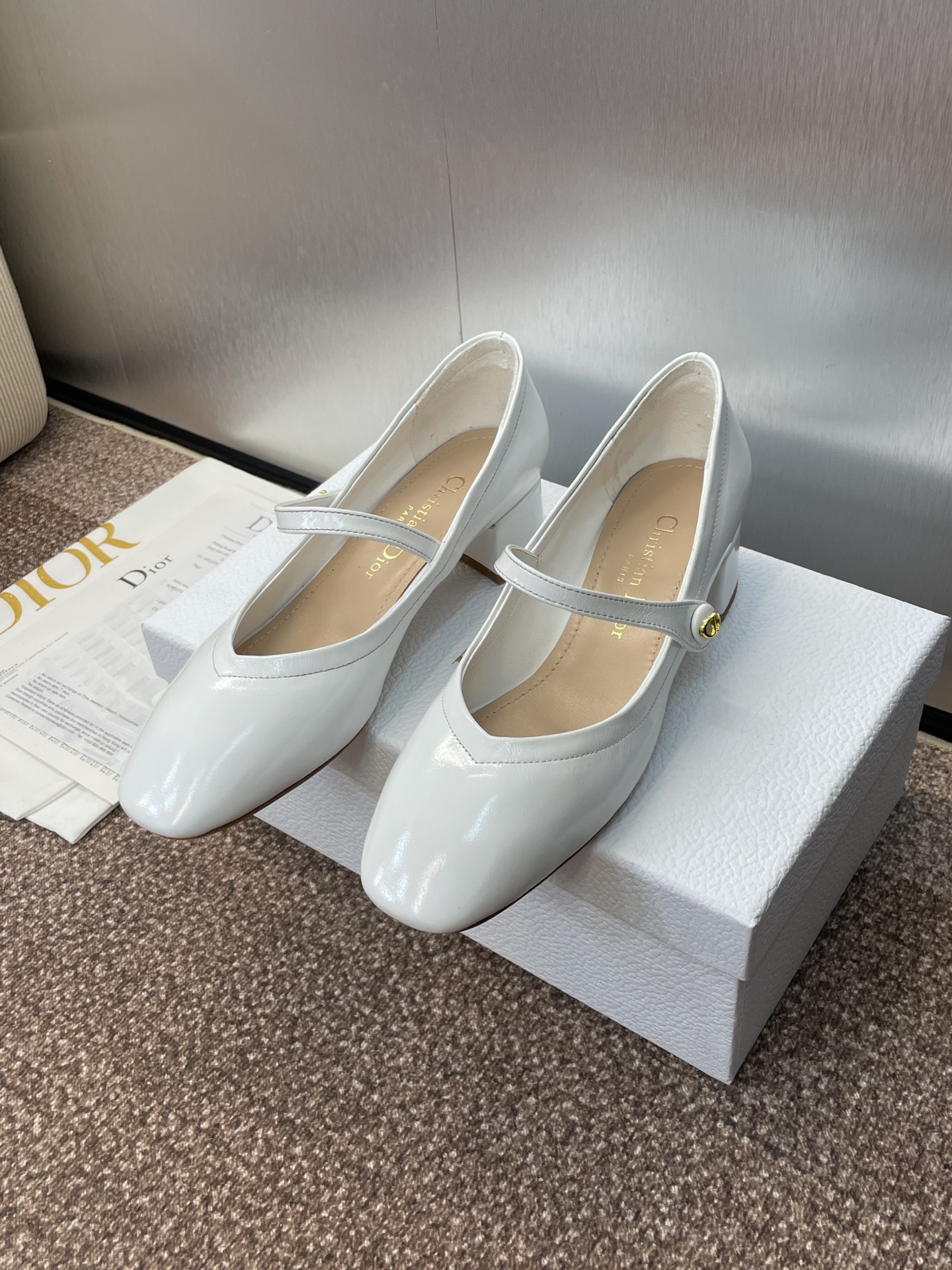 “New Ballet Shoes P744D- Autumn/Winter 2025 Fashion Show, Imported Materials, 3.5CM Heel” - 图片 2
