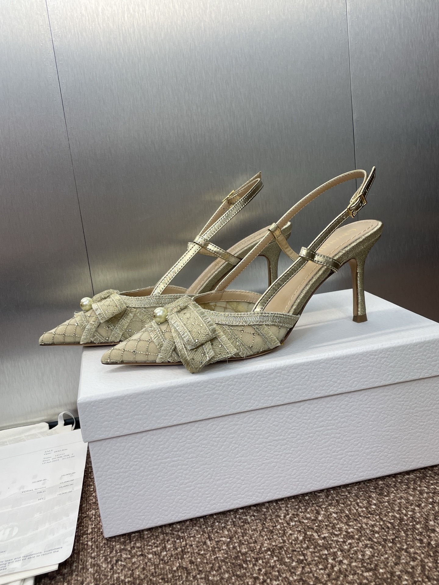 Dior ADiorble Rhinestone Embellished Bow Heeled Sandals 6 i1757451354019 2711 0 4