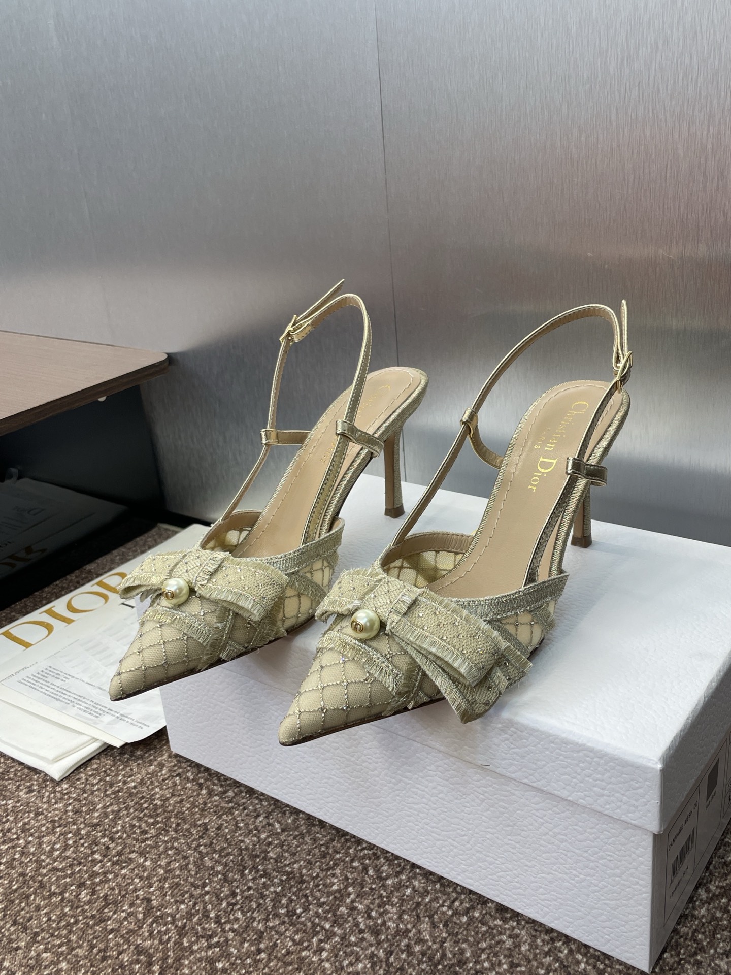 Dior ADiorble Rhinestone Embellished Bow Heeled Sandals 4 i1757451361058 6383 0 2