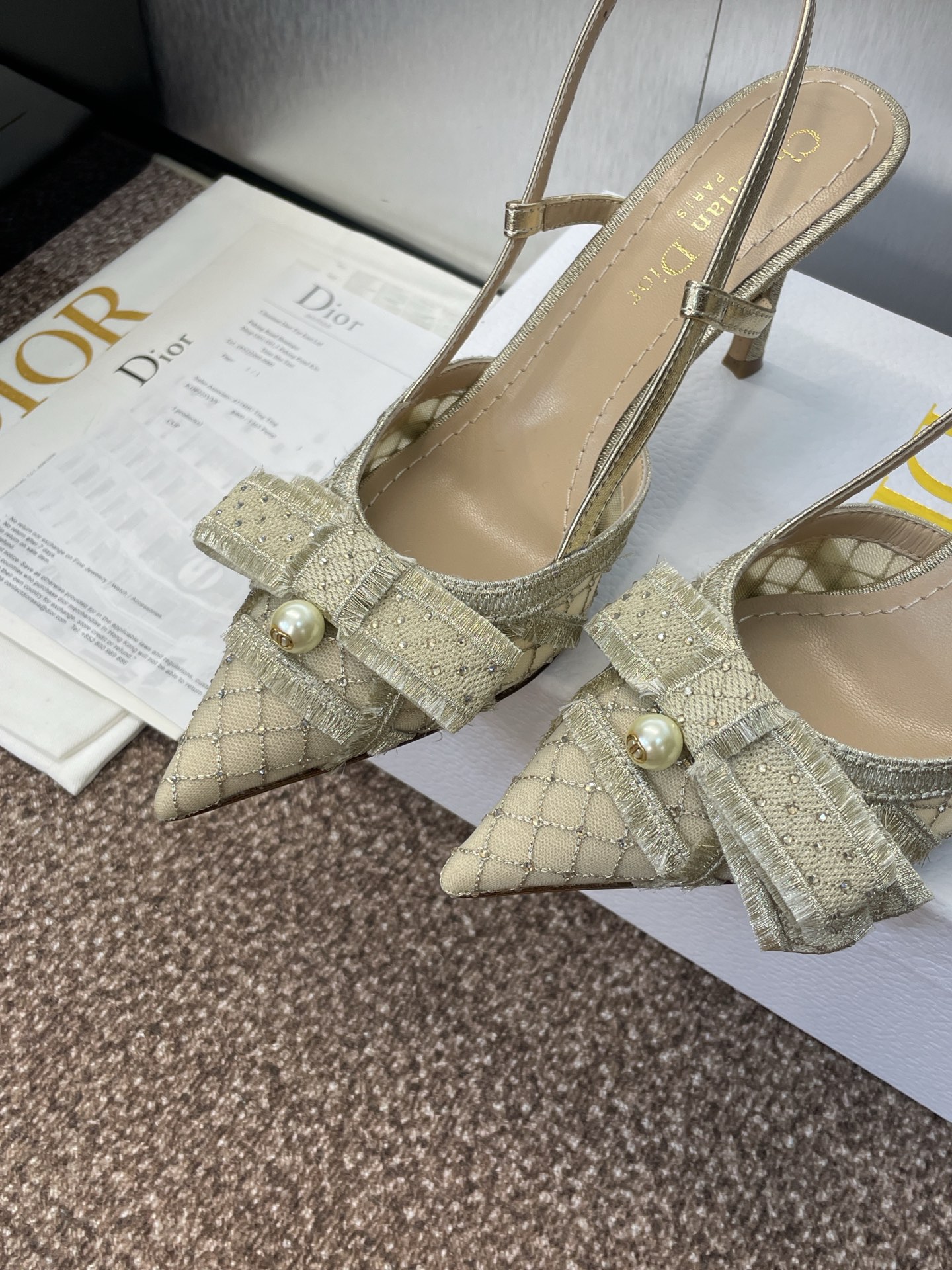 Dior ADiorble Rhinestone Embellished Bow Heeled Sandals 8 i1757451370577 7973 0 6