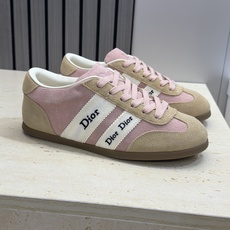 迪奥 Dior 2026春夏新款Ribbon系带休闲帆布运动小白鞋 CD字母logo织带平底圆头拼色阿甘 迪奥 Dior 2026春夏新款Ribbon系带休闲帆布运动小白鞋 CD字母logo织带平底圆头拼色阿甘