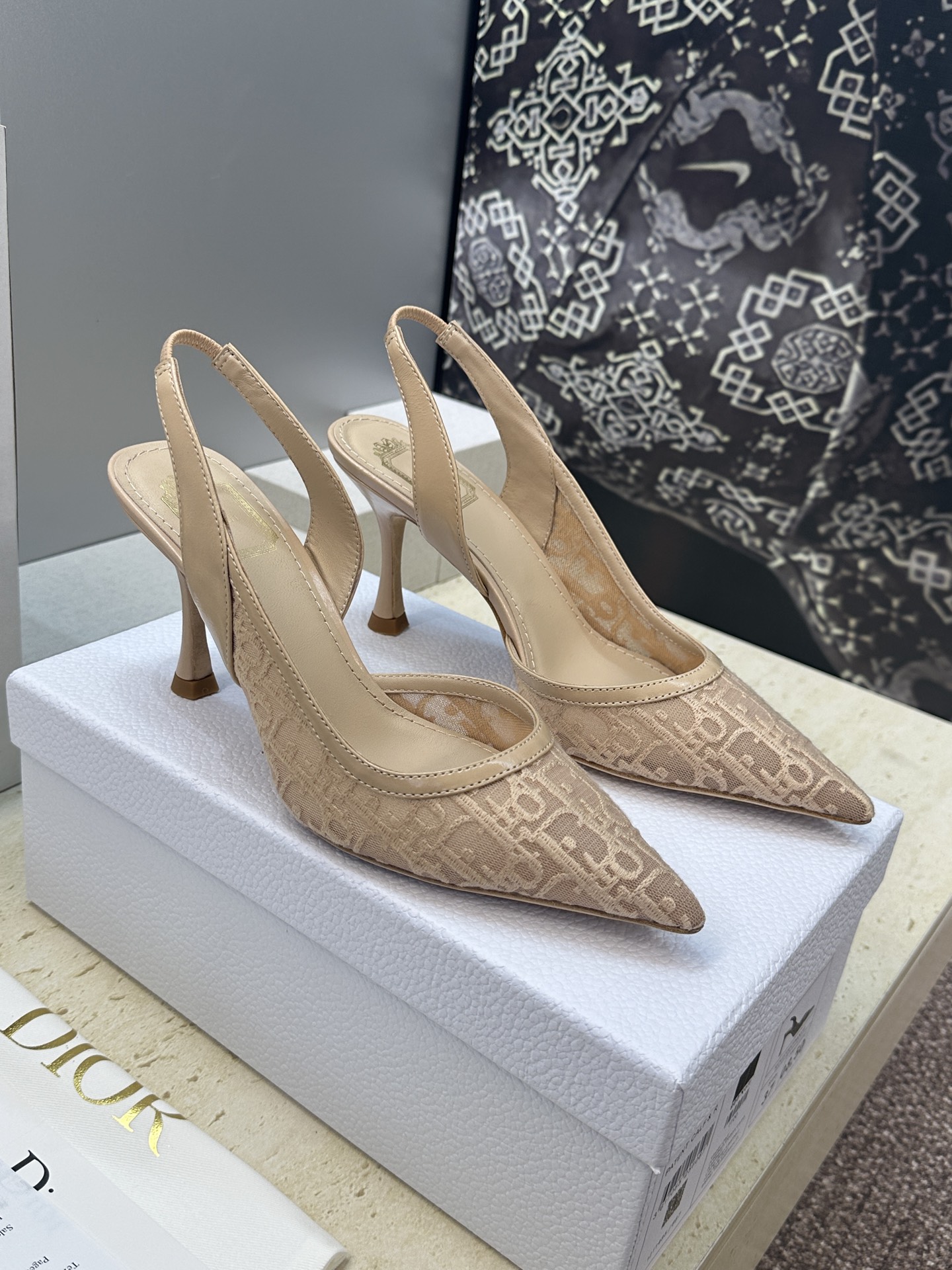 Dior 迪奥 2026春夏走秀新款Adiorble高跟侧空拼色女鞋 CD明星同款时尚尖头电绣字母log