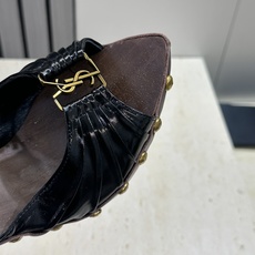 SAINT LAURENT PARIS 圣罗兰2026春夏新款中跟木底防水台女鞋 YSL字母logo五 SAINT LAURENT PARIS 圣罗兰2026春夏新款中跟木底防水台女鞋 YSL字母logo五