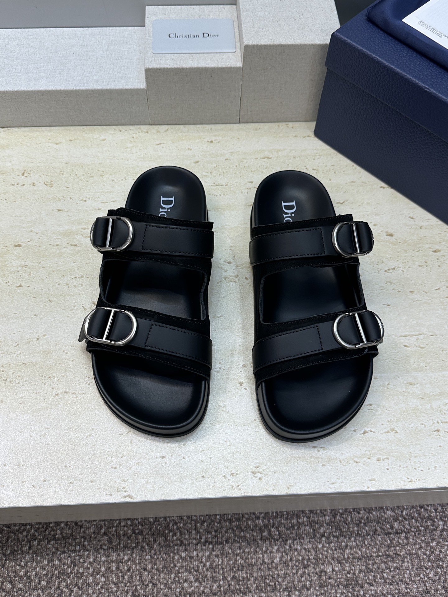 Dior 迪奥 2026春夏走秀新款Alias沙滩男鞋 CD字母logo 五金扣Oblique老花明星同