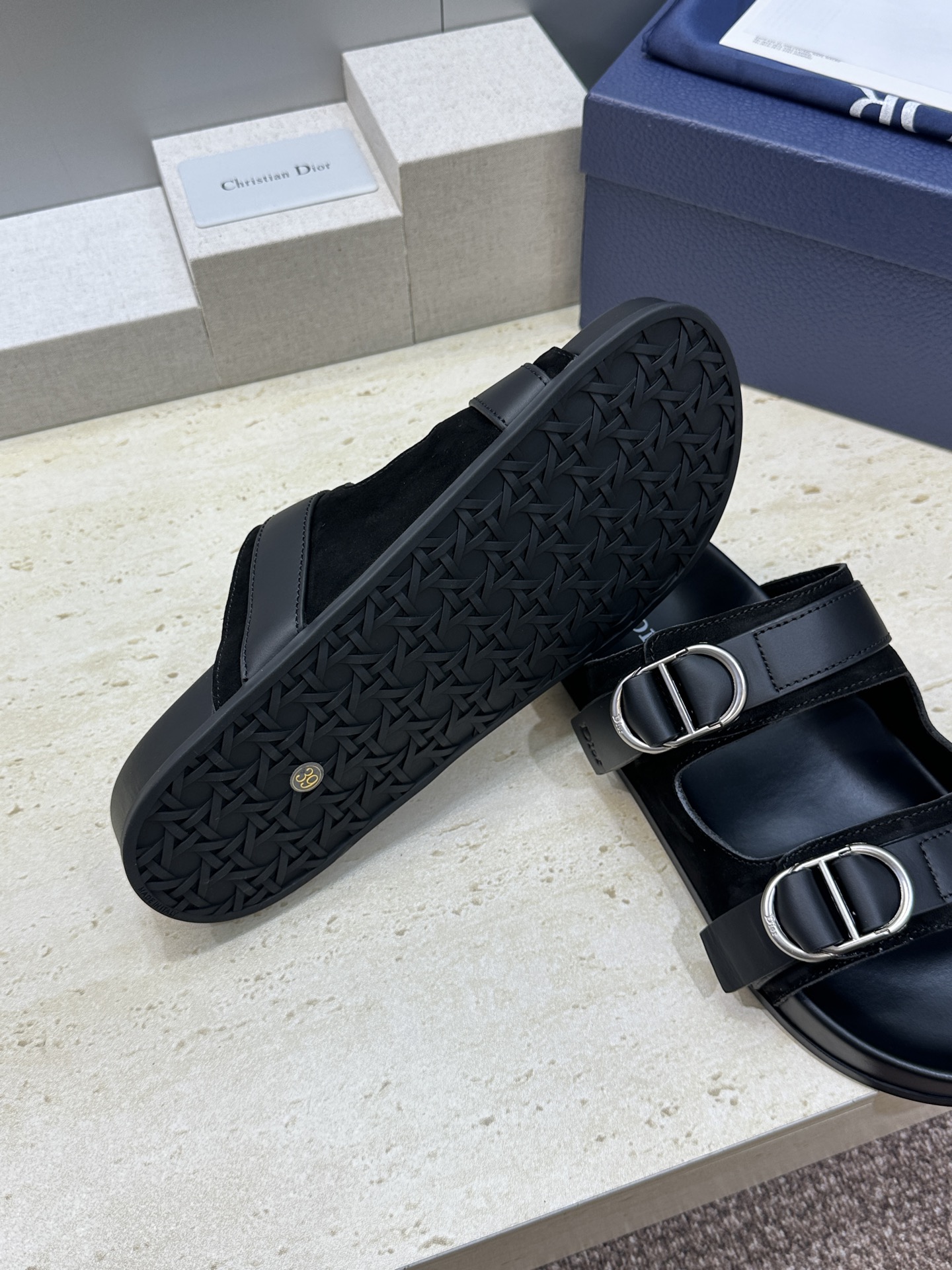 Dior 迪奥 2026春夏走秀新款Alias沙滩男鞋 CD字母logo 五金扣Oblique老花明星同