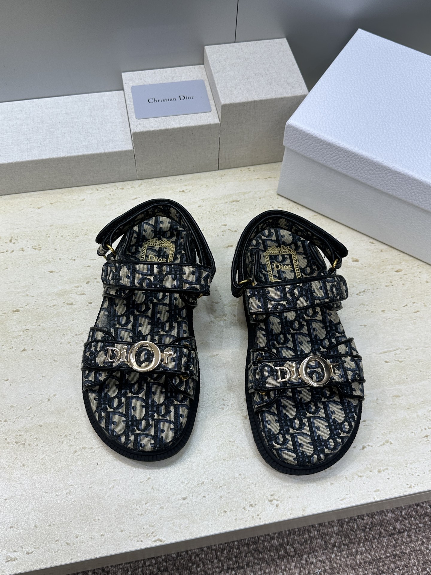 迪奥 Dior 2026春夏走秀新款 My 魔术贴厚底休闲女鞋 CD字母logo五金扣 Oblique印