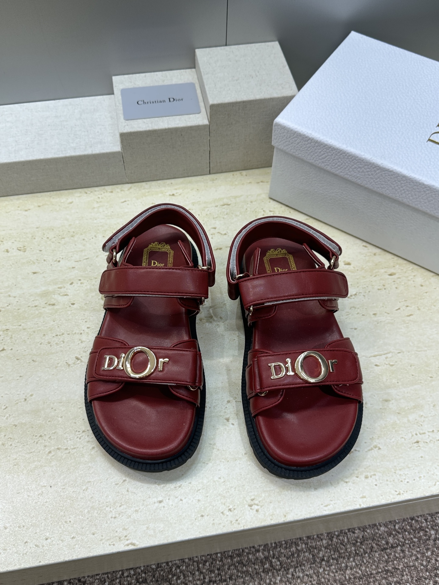 迪奥 Dior 2026春夏走秀新款 My 魔术贴厚底休闲女鞋 CD字母logo五金扣 Oblique印