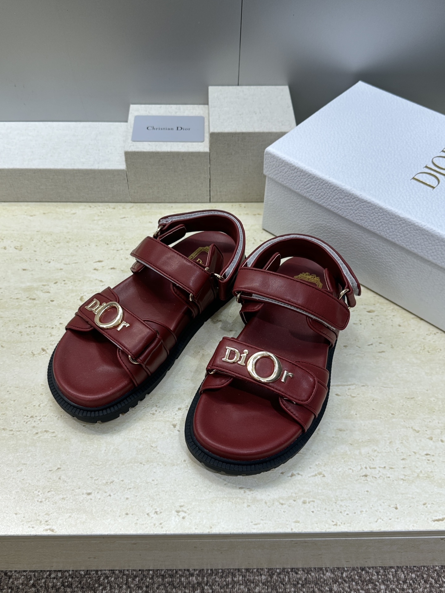 迪奥 Dior 2026春夏走秀新款 My 魔术贴厚底休闲女鞋 CD字母logo五金扣 Oblique印