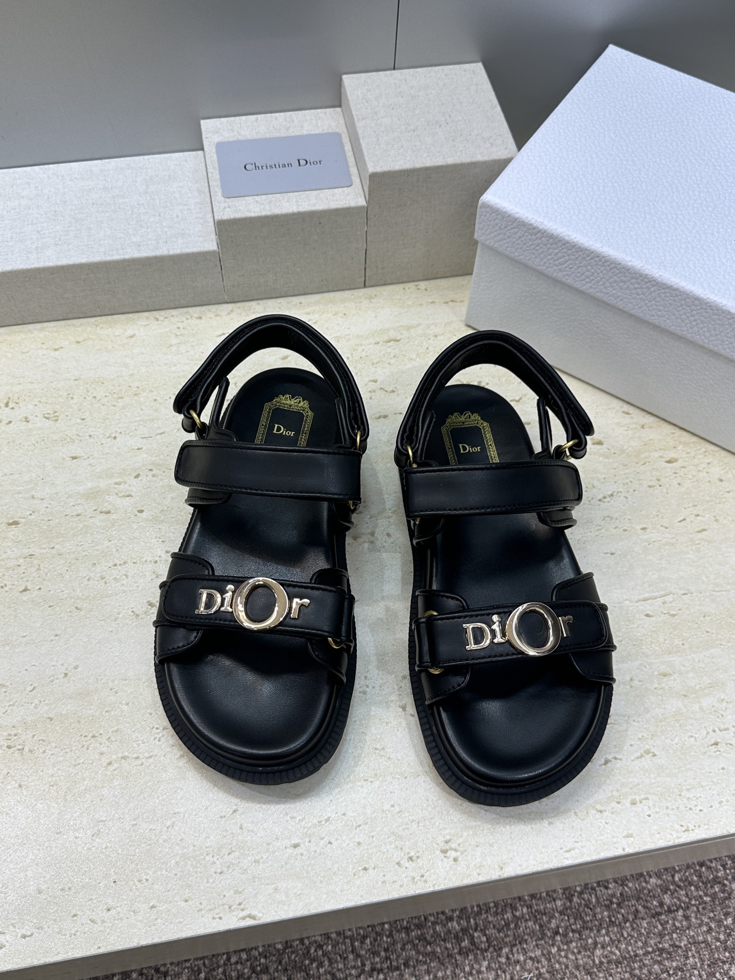 迪奥 Dior 2026春夏走秀新款 My 魔术贴厚底休闲女鞋 CD字母logo五金扣 Oblique印