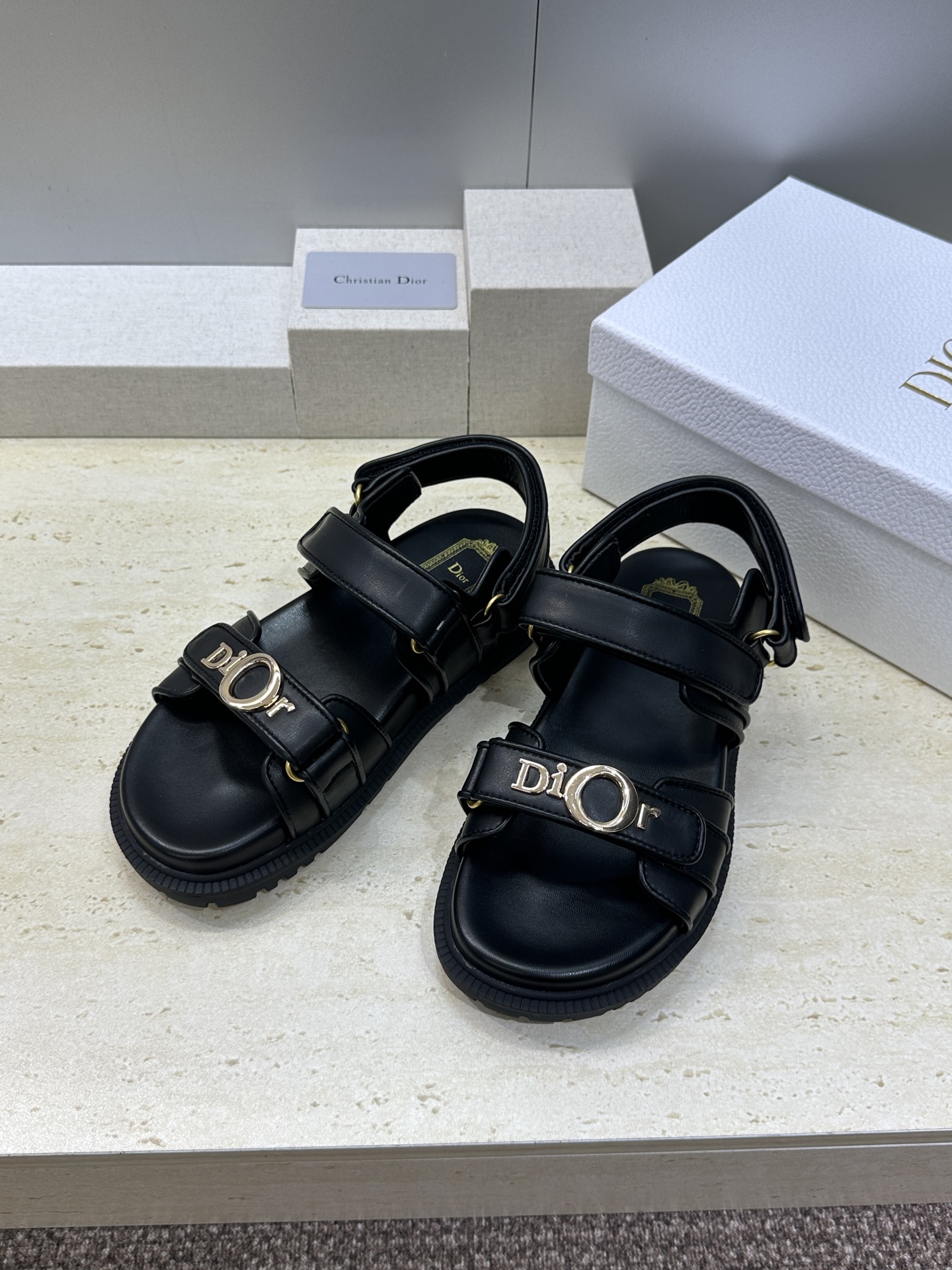 迪奥 Dior 2026春夏走秀新款 My 魔术贴厚底休闲女鞋 CD字母logo五金扣 Oblique印