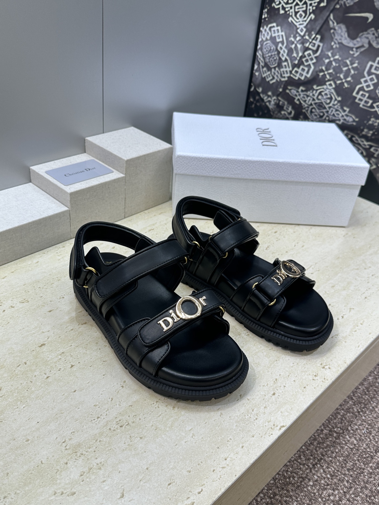 迪奥 Dior 2026春夏走秀新款 My 魔术贴厚底休闲女鞋 CD字母logo五金扣 Oblique印