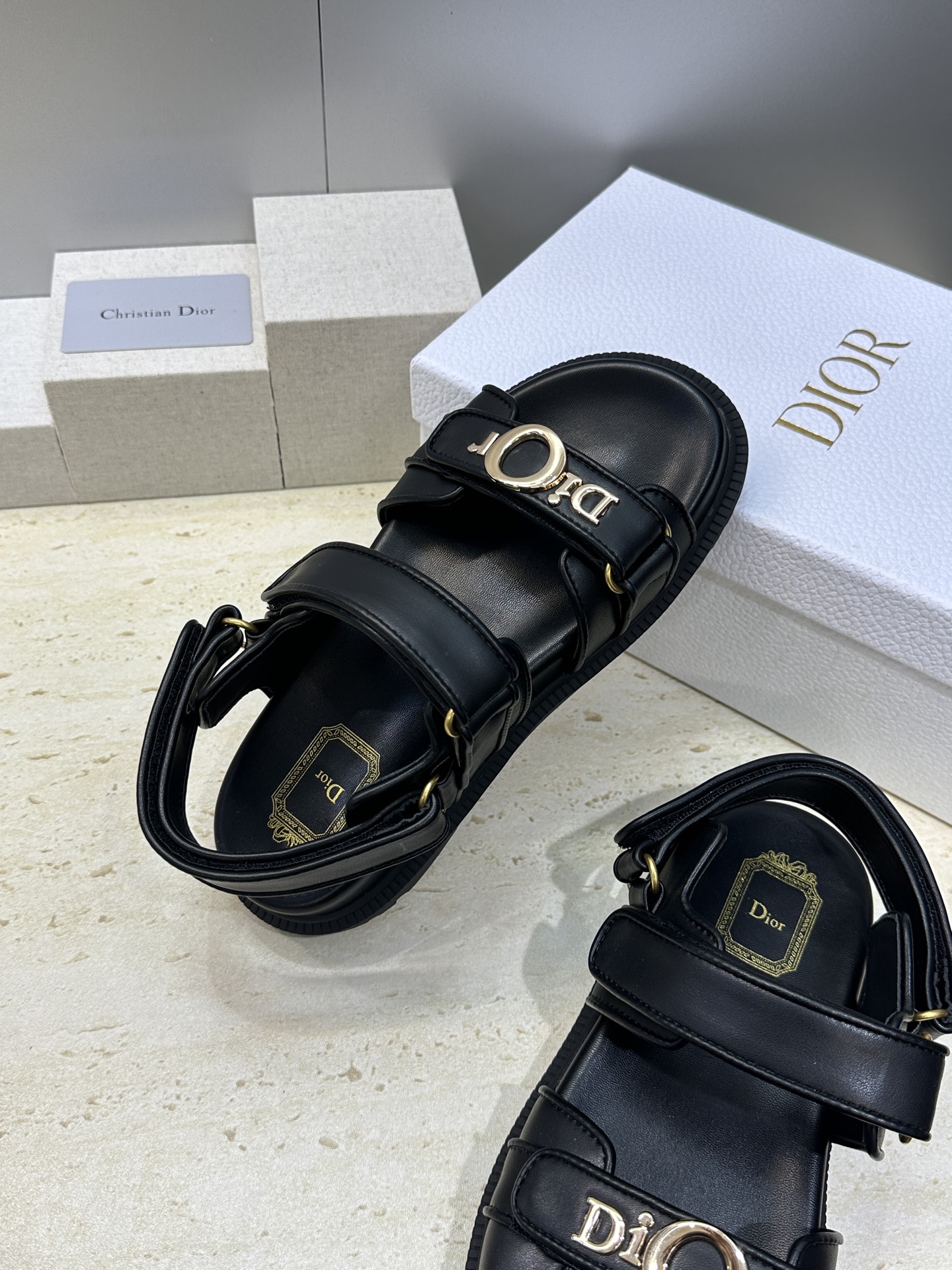 迪奥 Dior 2026春夏走秀新款 My 魔术贴厚底休闲女鞋 CD字母logo五金扣 Oblique印