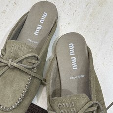 Miumiu 缪缪 2026春夏新款流苏蝴蝶结豆豆女鞋 明星同款字母logo平底圆头舒适穆勒凉拖鞋 材质 Miumiu 缪缪 2026春夏新款流苏蝴蝶结豆豆女鞋 明星同款字母logo平底圆头舒适穆勒凉拖鞋 材质