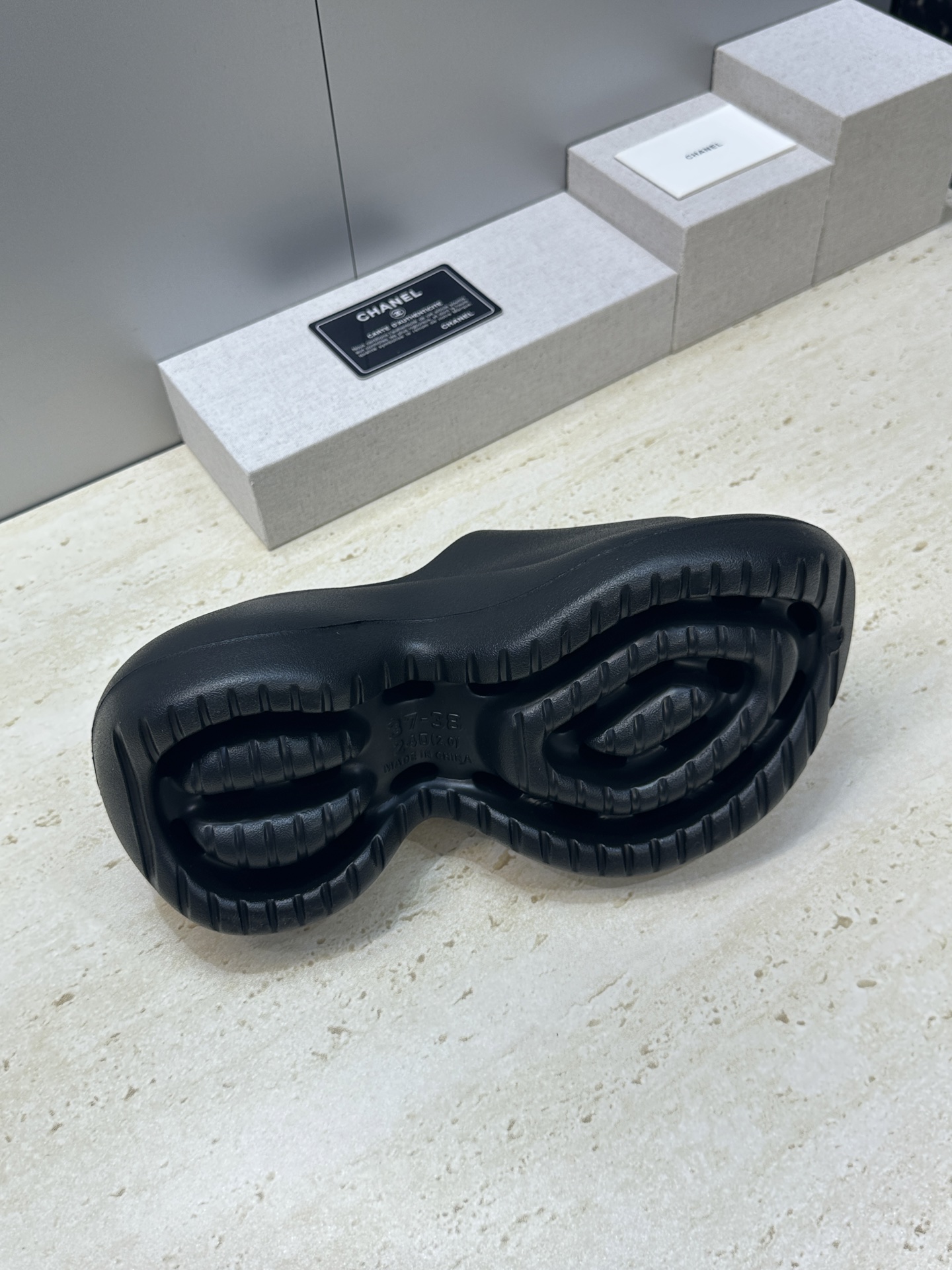 CHANEL 香奈儿 2026春夏新款休闲沙滩女鞋  小香双C字母logo厚底圆头露趾拼色凉拖鞋底厚:6