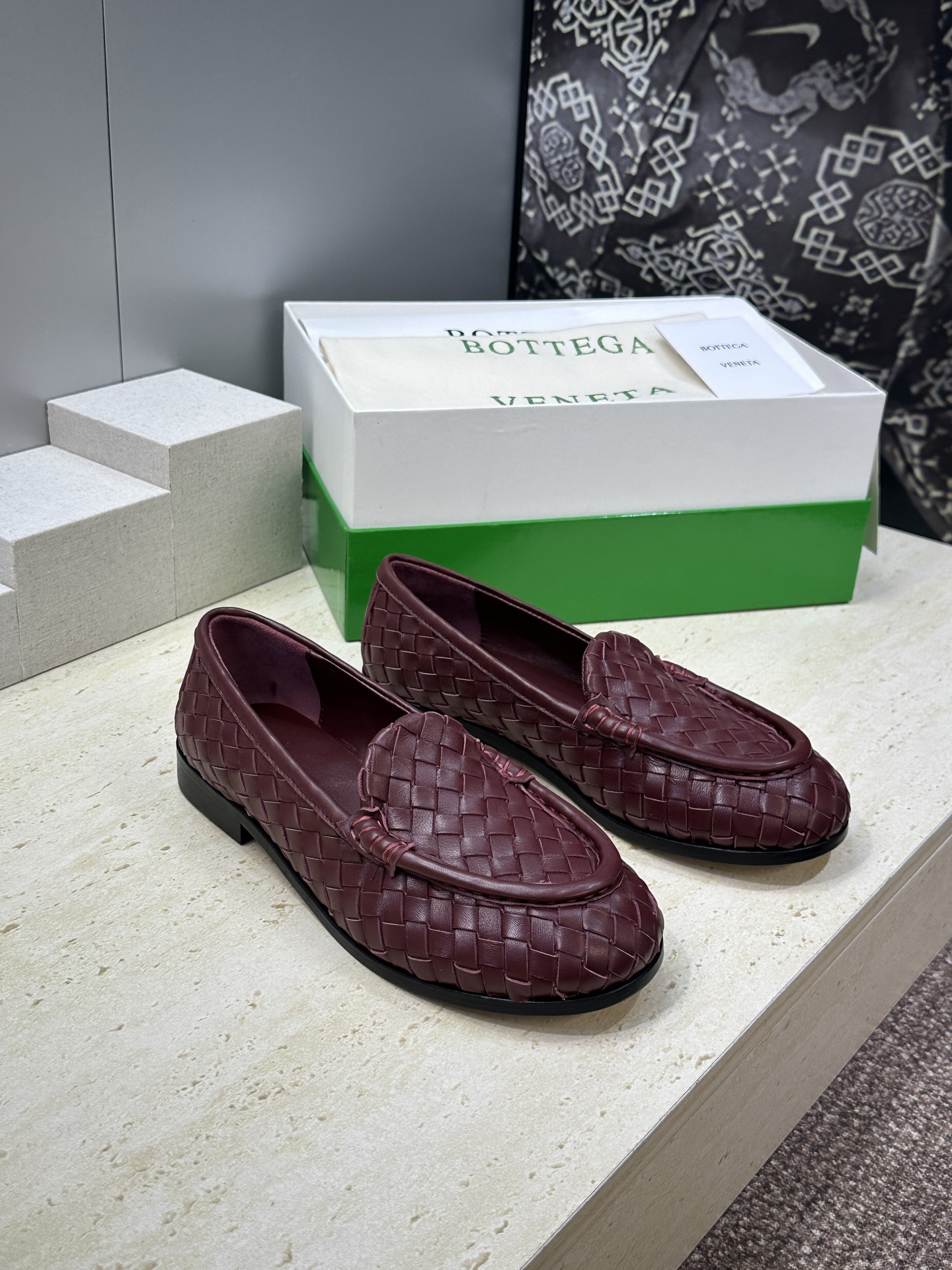 女码/男码+20Bottega Veneta 葆蝶家2026春夏情侣新款编织玛丽珍芭蕾舞单鞋 BV字母l