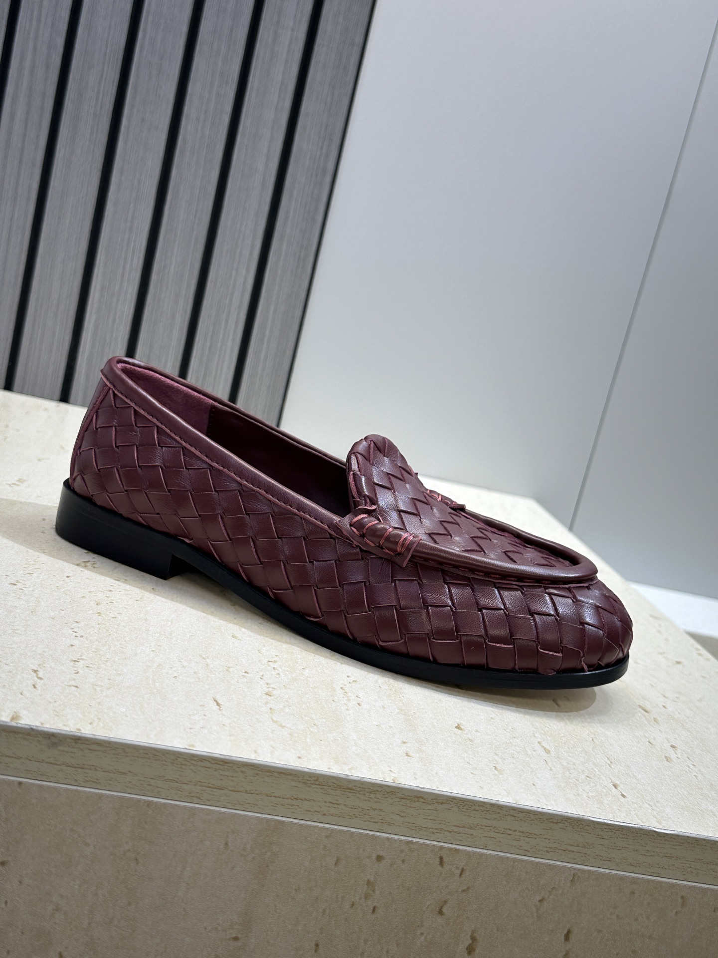 女码/男码+20Bottega Veneta 葆蝶家2026春夏情侣新款编织玛丽珍芭蕾舞单鞋 BV字母l