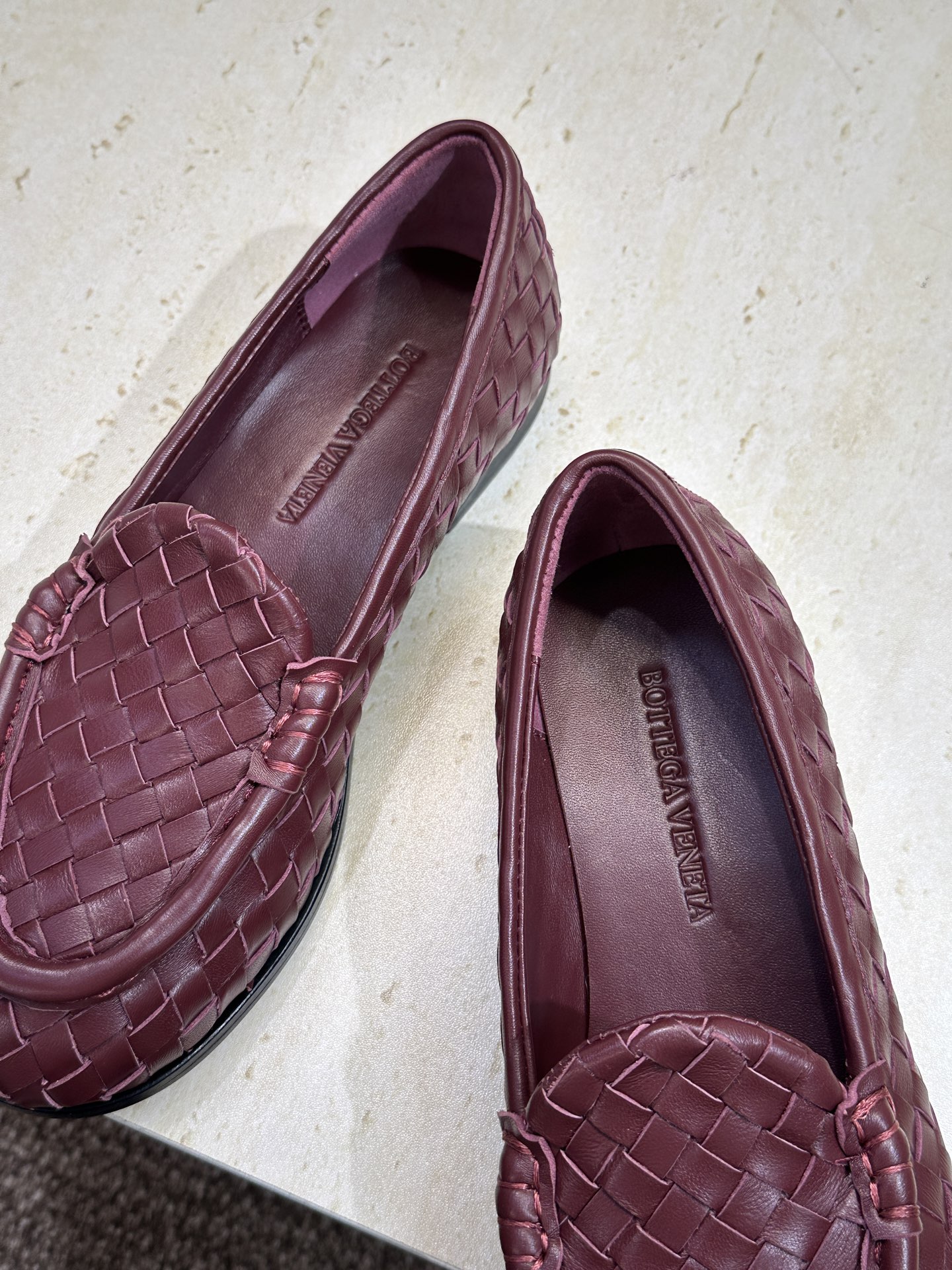 女码/男码+20Bottega Veneta 葆蝶家2026春夏情侣新款编织玛丽珍芭蕾舞单鞋 BV字母l