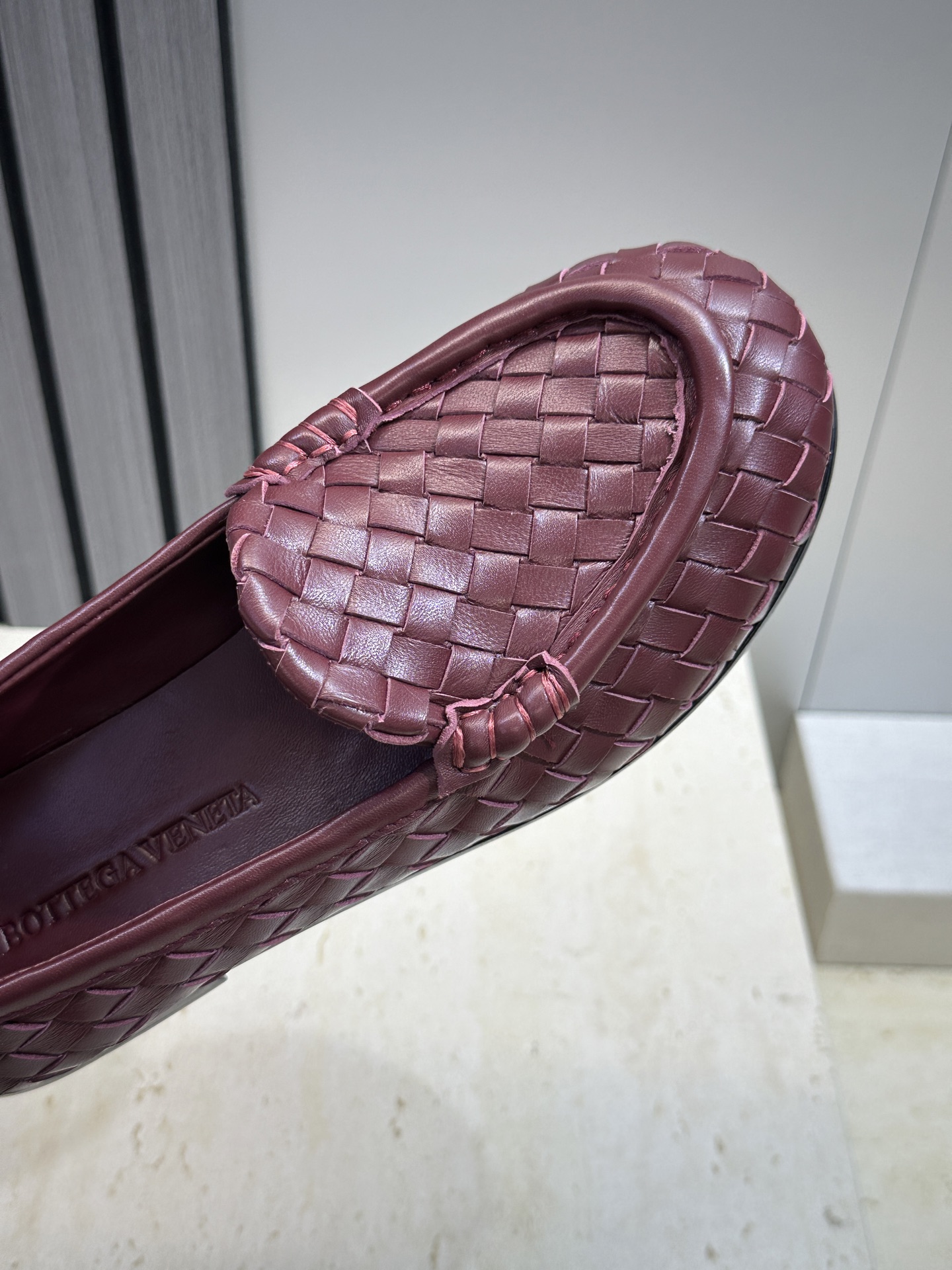女码/男码+20Bottega Veneta 葆蝶家2026春夏情侣新款编织玛丽珍芭蕾舞单鞋 BV字母l