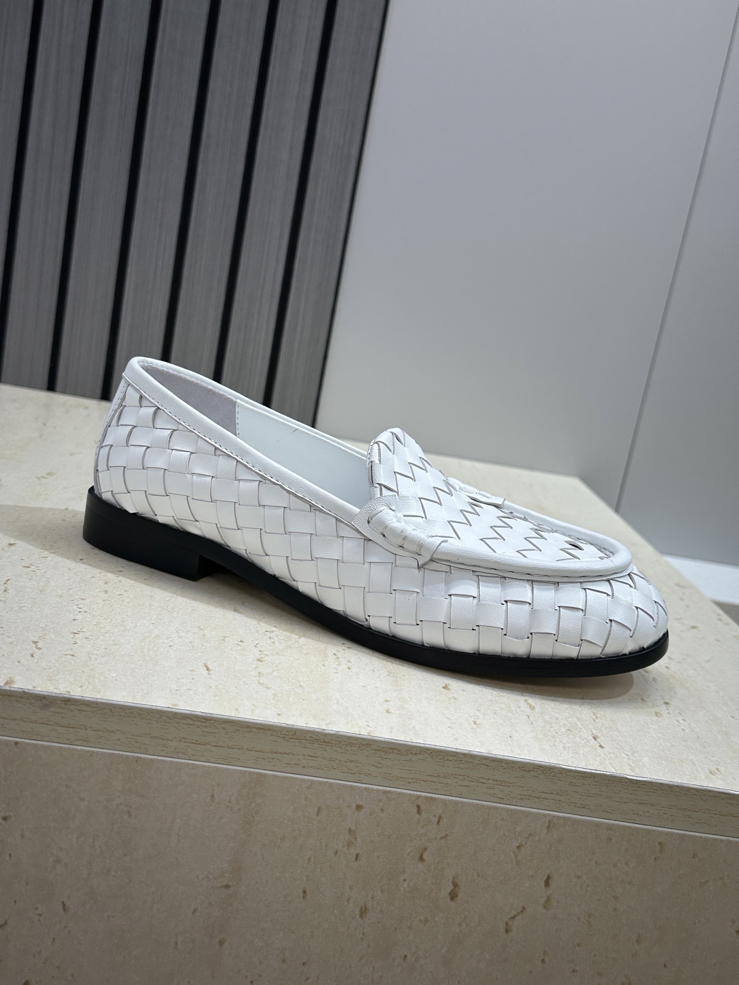 女码/男码+20Bottega Veneta 葆蝶家2026春夏情侣新款编织玛丽珍芭蕾舞单鞋 BV字母l