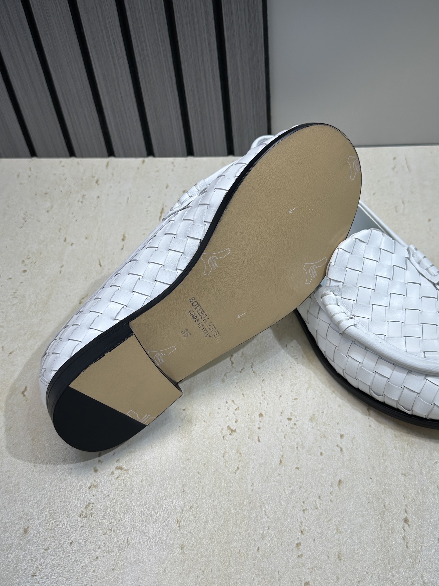 女码/男码+20Bottega Veneta 葆蝶家2026春夏情侣新款编织玛丽珍芭蕾舞单鞋 BV字母l