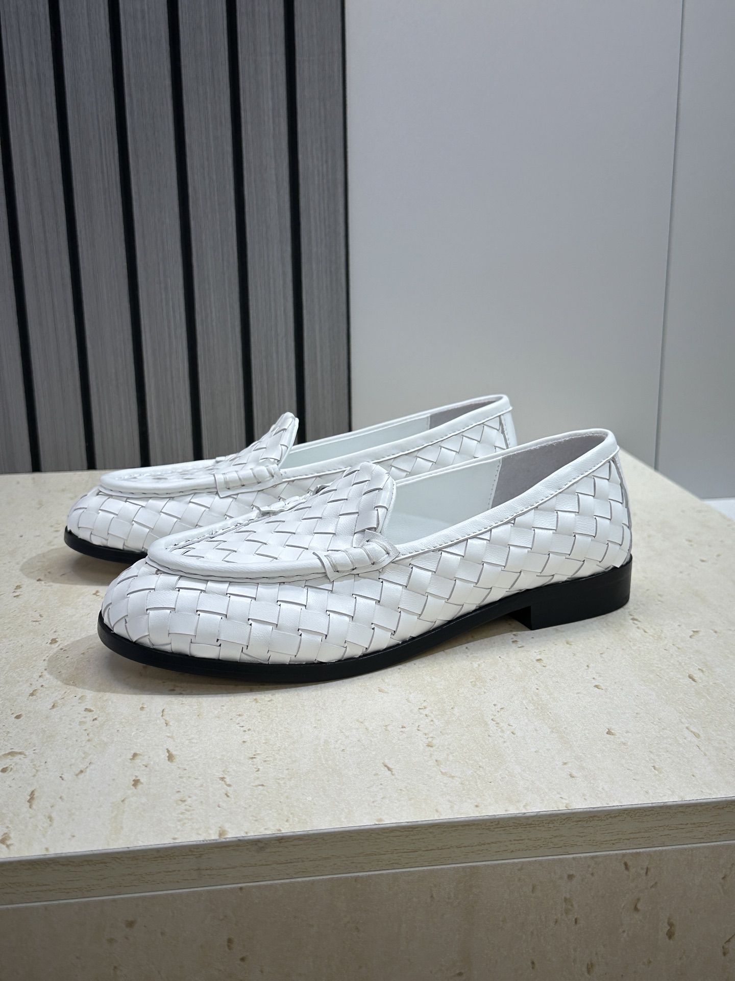 女码/男码+20Bottega Veneta 葆蝶家2026春夏情侣新款编织玛丽珍芭蕾舞单鞋 BV字母l