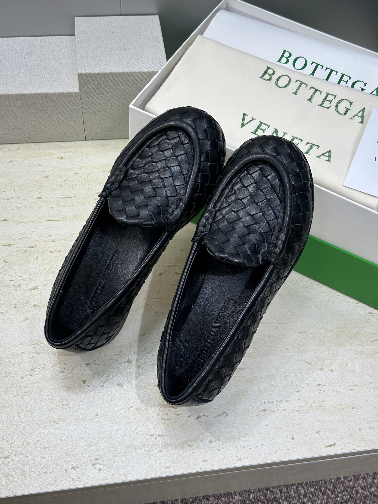 女码/男码+20Bottega Veneta 葆蝶家2026春夏情侣新款编织玛丽珍芭蕾舞单鞋 BV字母l