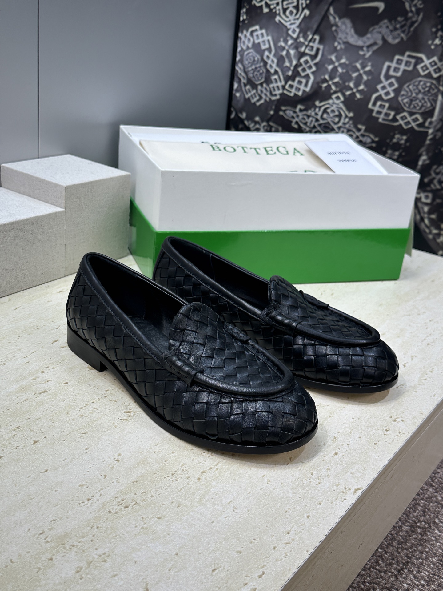 女码/男码+20Bottega Veneta 葆蝶家2026春夏情侣新款编织玛丽珍芭蕾舞单鞋 BV字母l