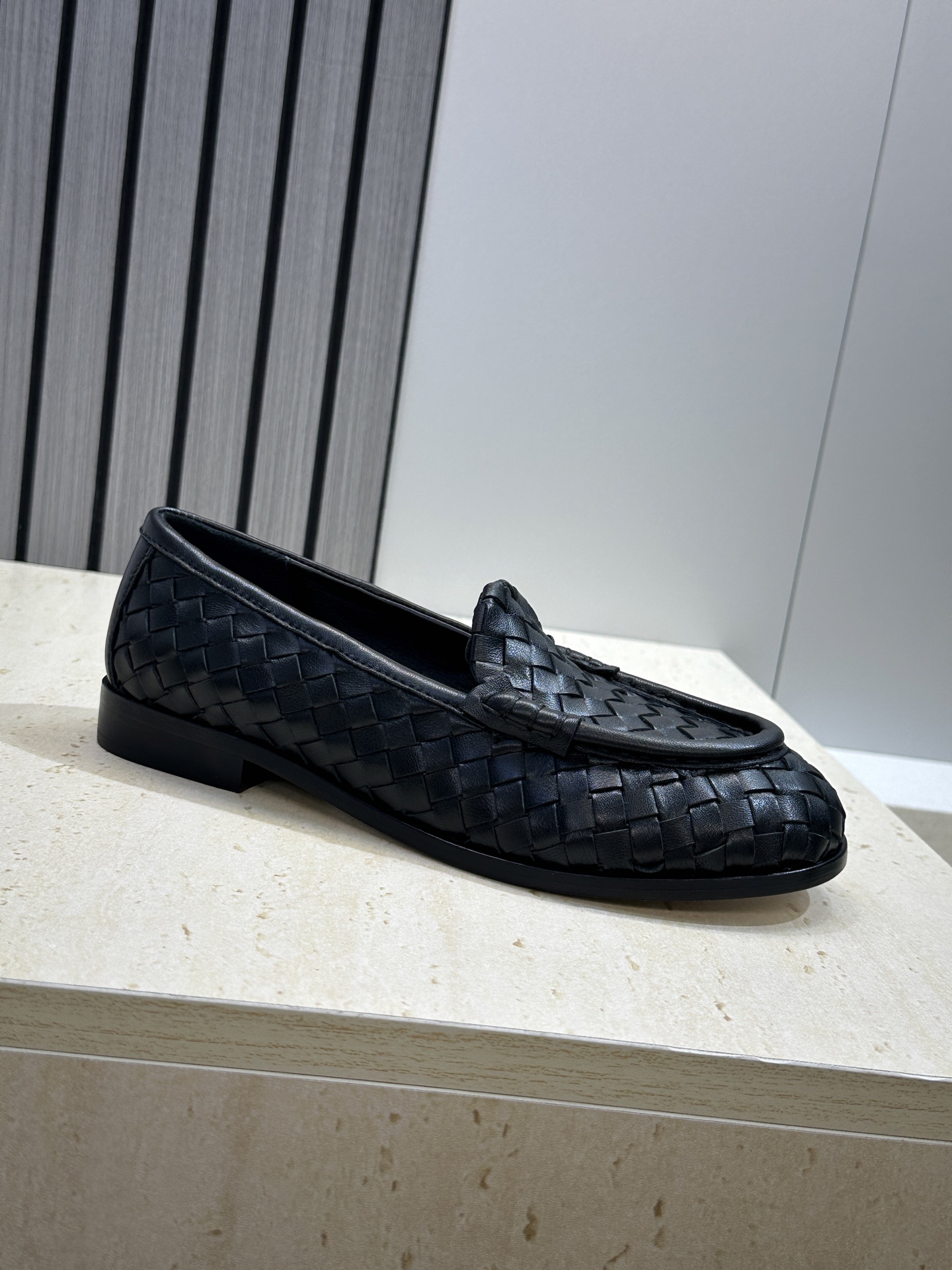 女码/男码+20Bottega Veneta 葆蝶家2026春夏情侣新款编织玛丽珍芭蕾舞单鞋 BV字母l