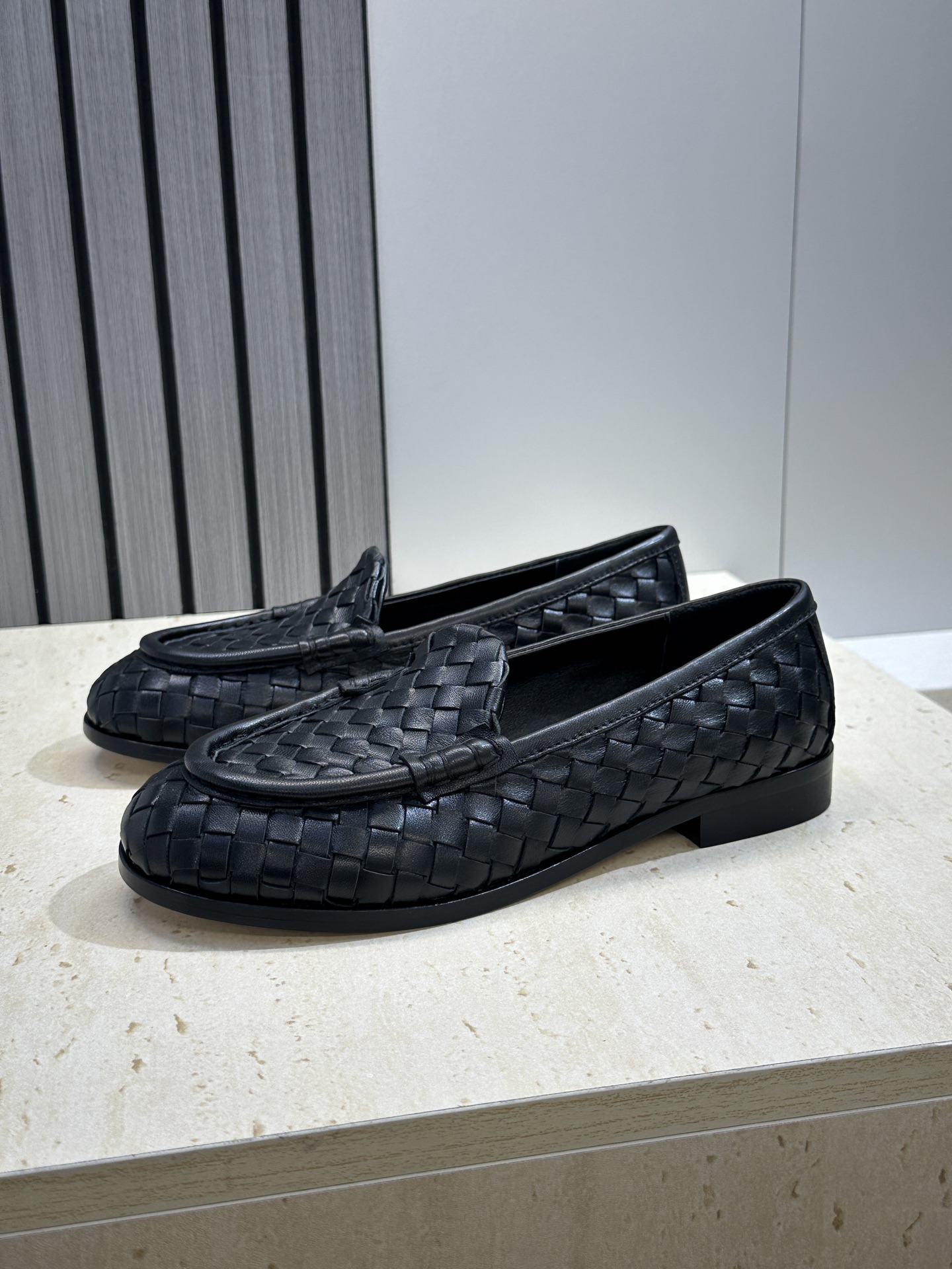 女码/男码+20Bottega Veneta 葆蝶家2026春夏情侣新款编织玛丽珍芭蕾舞单鞋 BV字母l