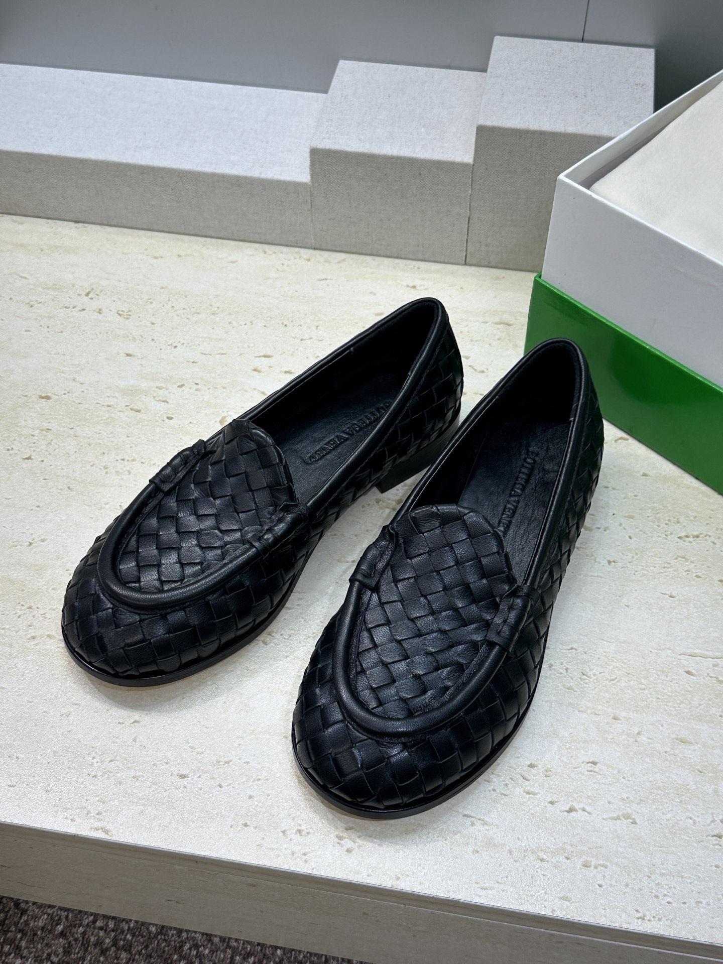 女码/男码+20Bottega Veneta 葆蝶家2026春夏情侣新款编织玛丽珍芭蕾舞单鞋 BV字母l