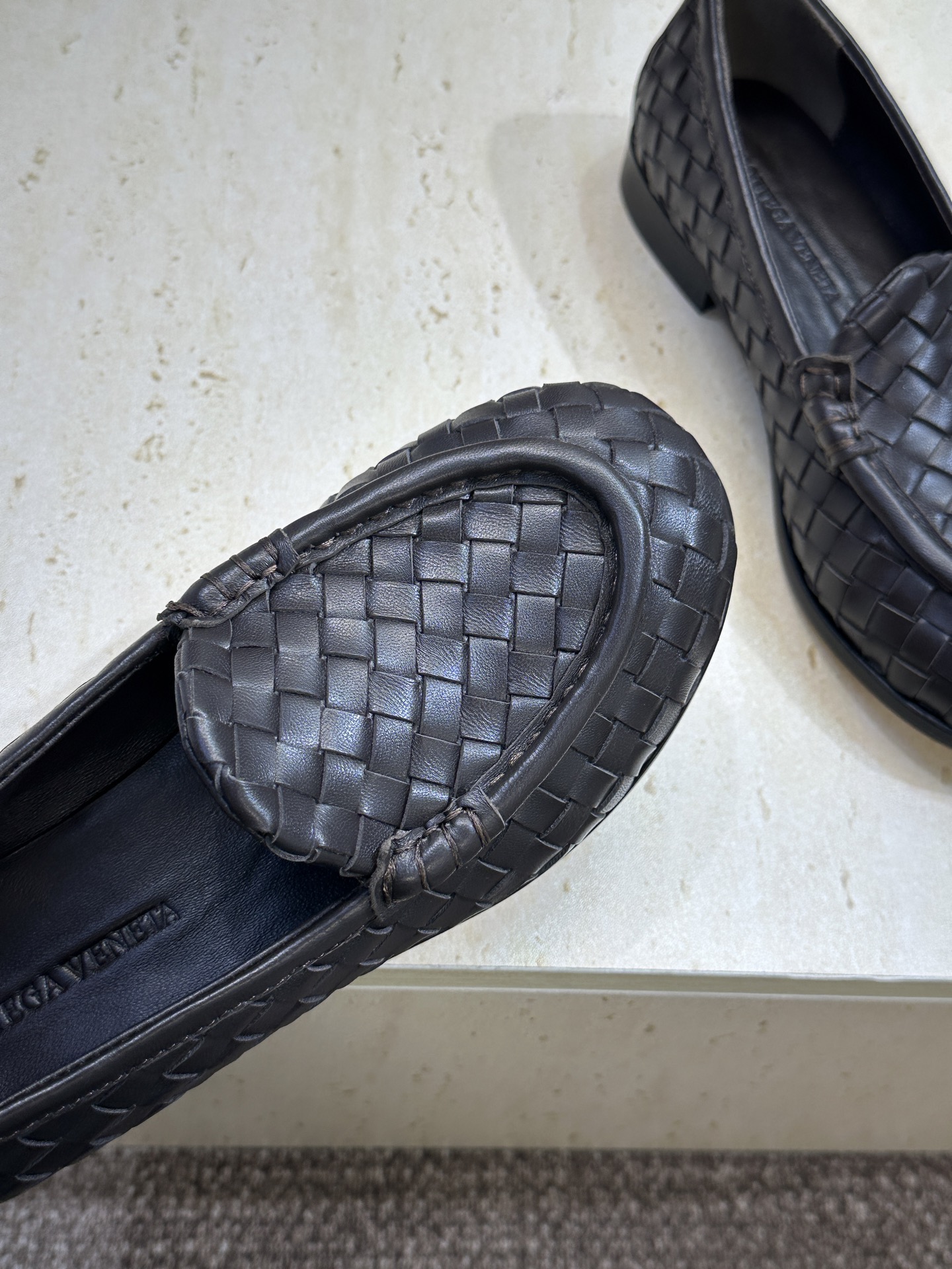 女码/男码+20Bottega Veneta 葆蝶家2026春夏情侣新款编织玛丽珍芭蕾舞单鞋 BV字母l