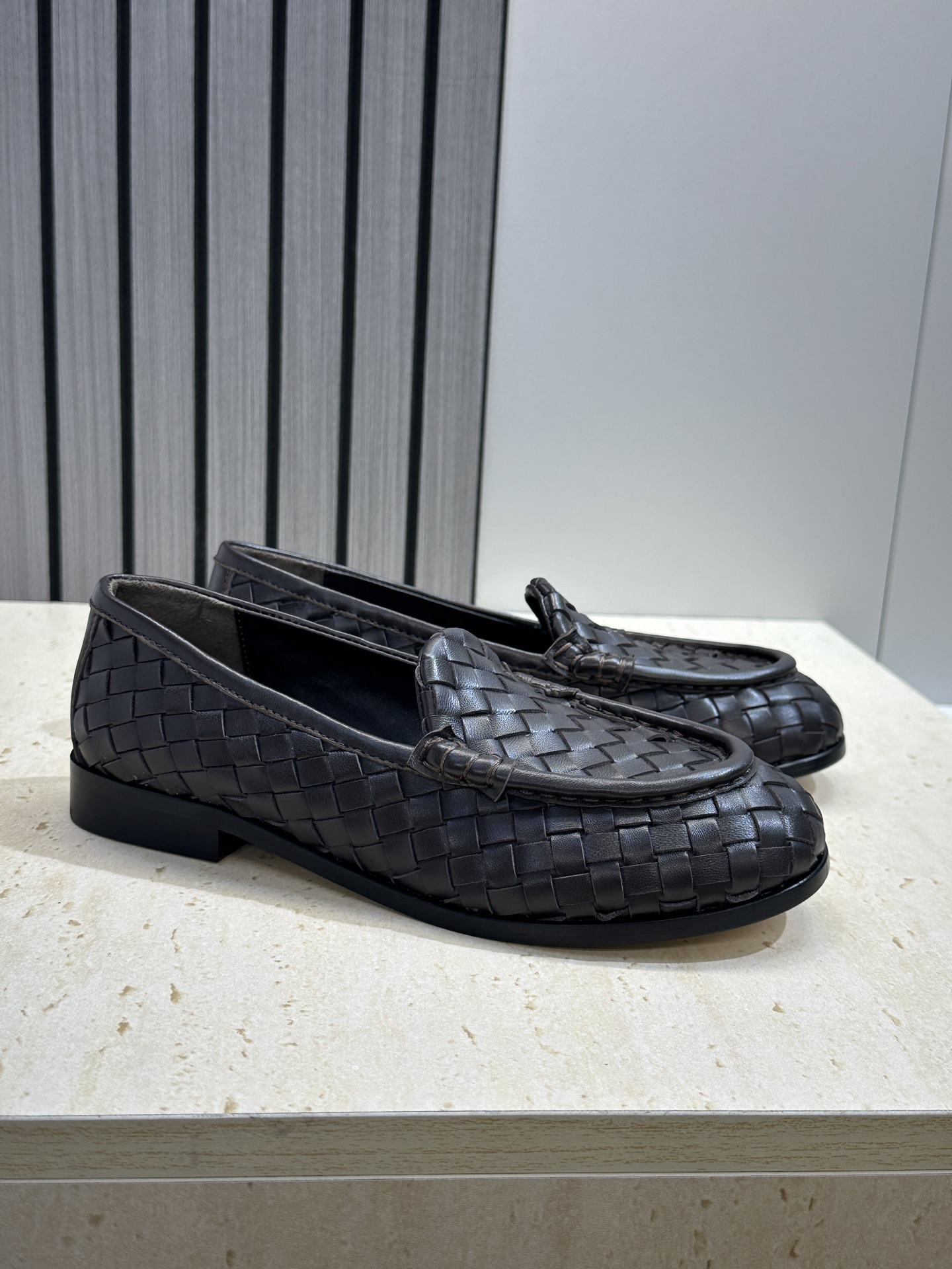 女码/男码+20Bottega Veneta 葆蝶家2026春夏情侣新款编织玛丽珍芭蕾舞单鞋 BV字母l