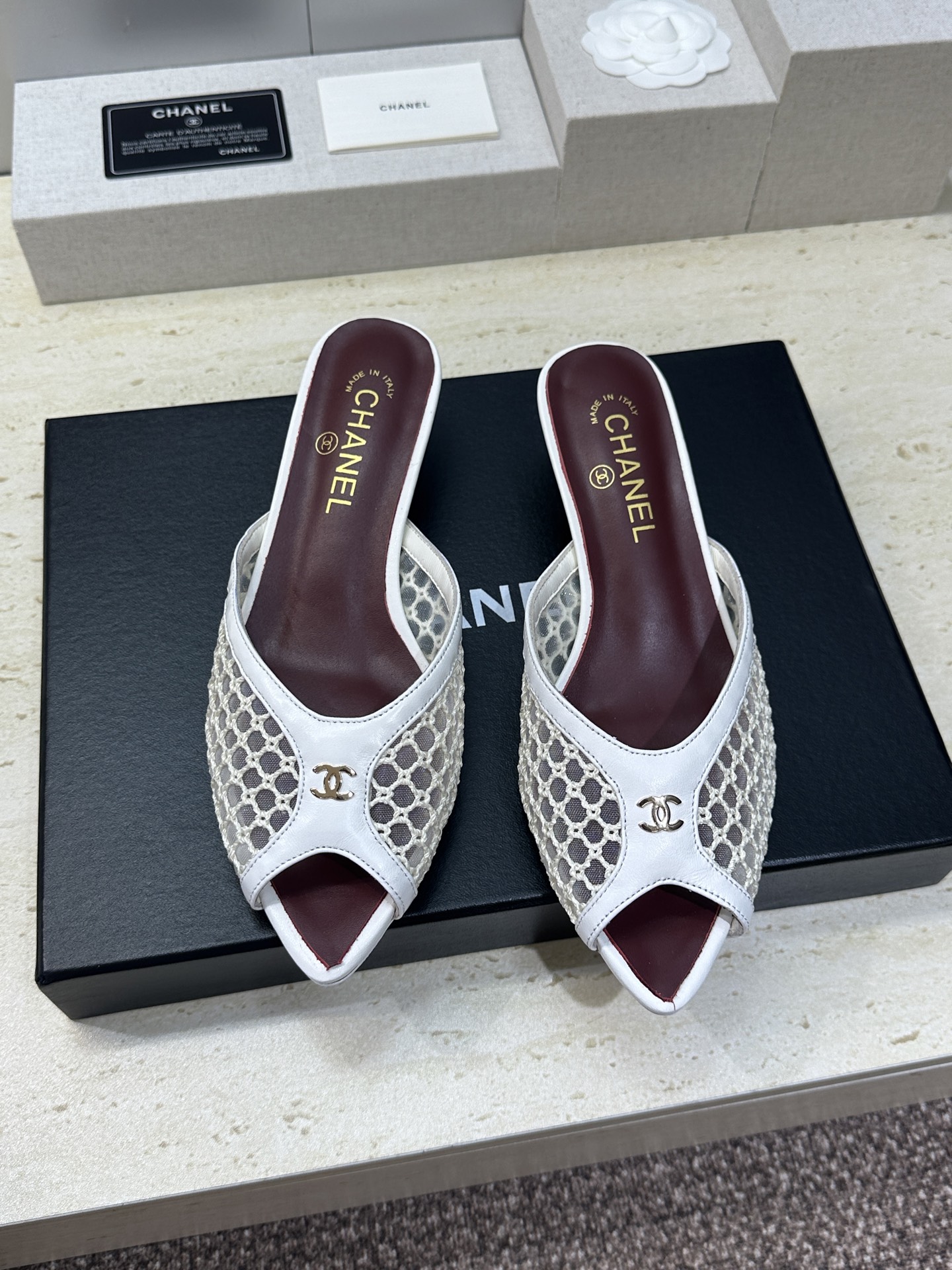 CHANEL 香奈儿 2026春夏走秀新款时尚粗跟拼色女鞋  小香双C字母logo五金扣高跟尖头鱼嘴露趾