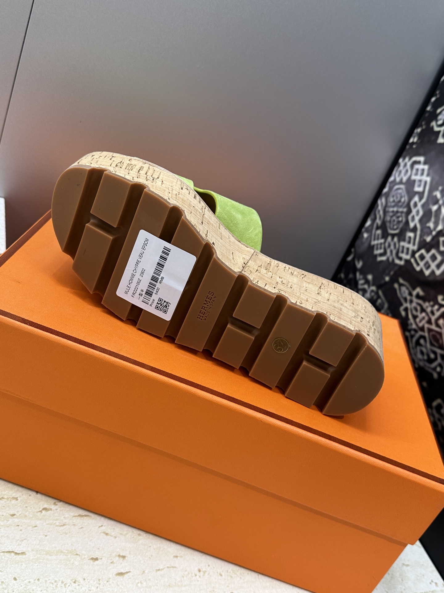 Hermes 爱马仕 春夏经典款 Eze 厚底拼色坡跟女鞋 H家字母logo“H”型鞋面防水台高跟凉拖鞋