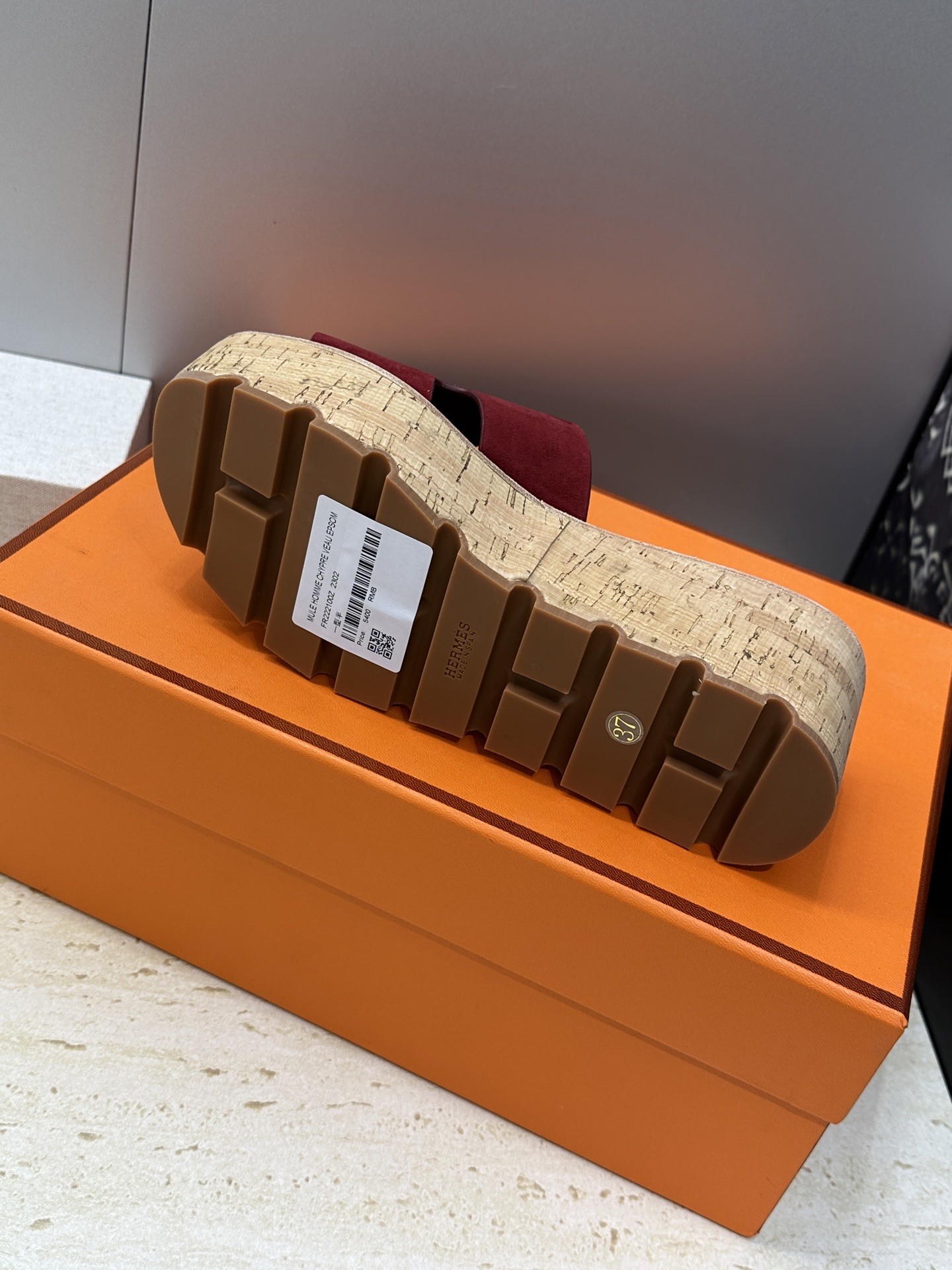 Hermes 爱马仕 春夏经典款 Eze 厚底拼色坡跟女鞋 H家字母logo“H”型鞋面防水台高跟凉拖鞋