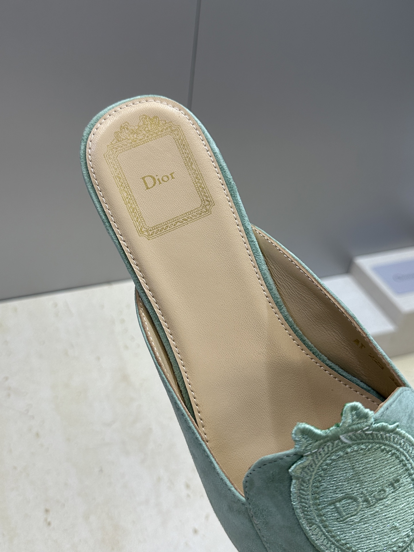 迪奥 Dior 2026春夏新款Medaillon果冻色穆勒女鞋 CD字母logo立体徽章刺绣平底方头凉