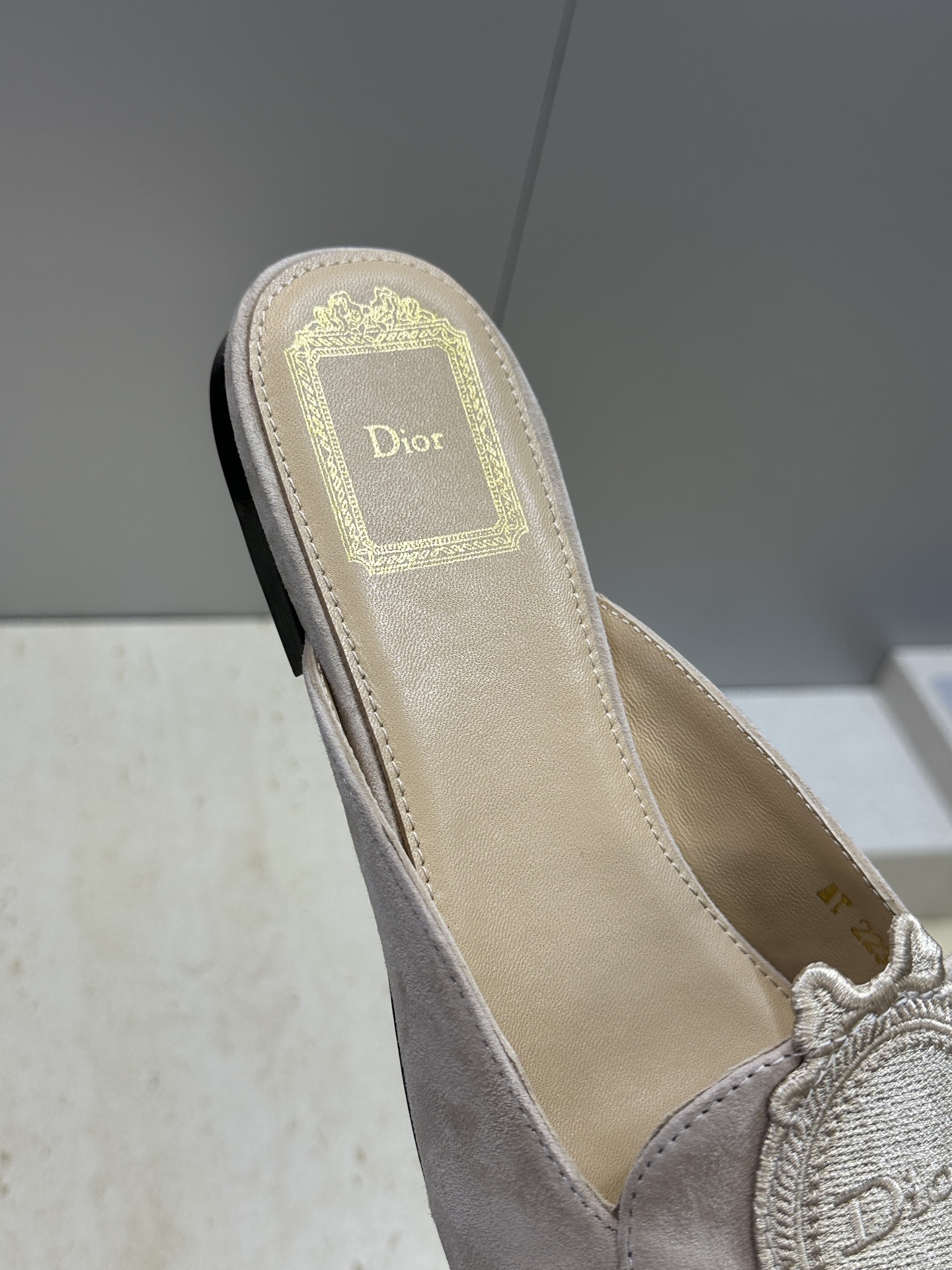 迪奥 Dior 2026春夏新款Medaillon果冻色穆勒女鞋 CD字母logo立体徽章刺绣平底方头凉