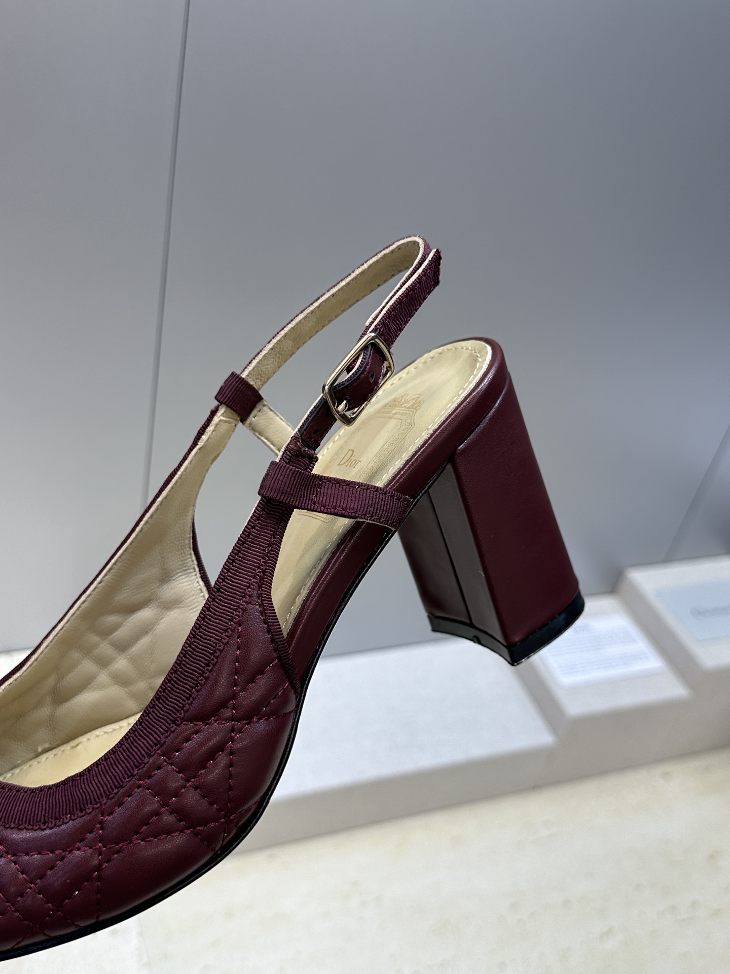 迪奥 Dior 2026春夏高定系列新款 Ballet 标志性电绣藤格纹粗跟玛丽珍芭蕾舞女鞋 CD字母l