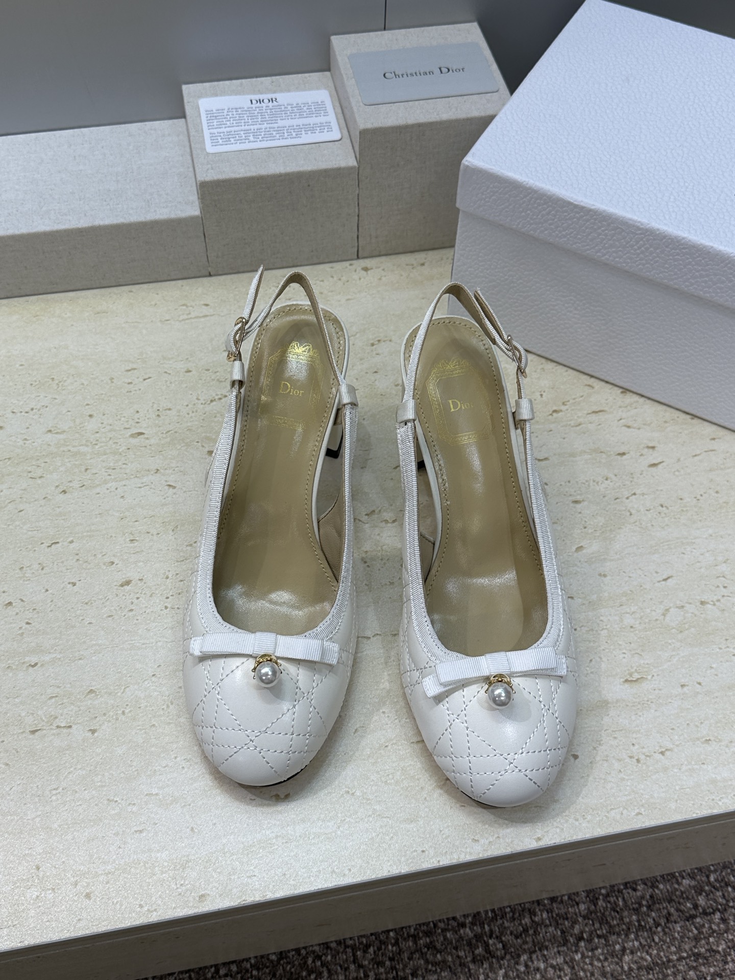 迪奥 Dior 2026春夏高定系列新款 Ballet 标志性电绣藤格纹粗跟玛丽珍芭蕾舞女鞋 CD字母l