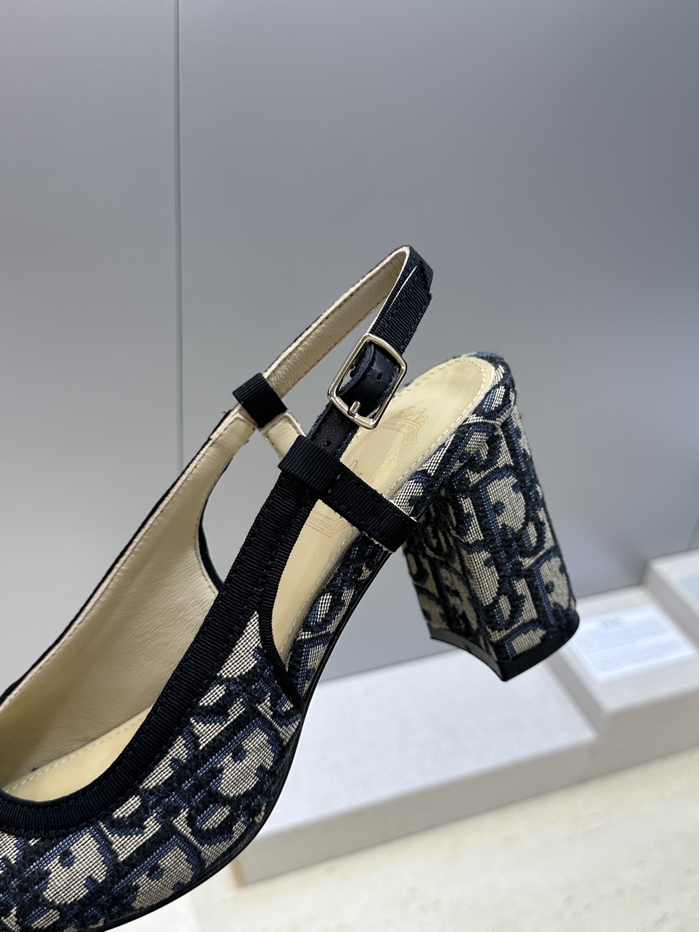 迪奥 Dior 2026春夏高定系列新款 Ballet 标志性电绣藤格纹粗跟玛丽珍芭蕾舞女鞋 CD字母l