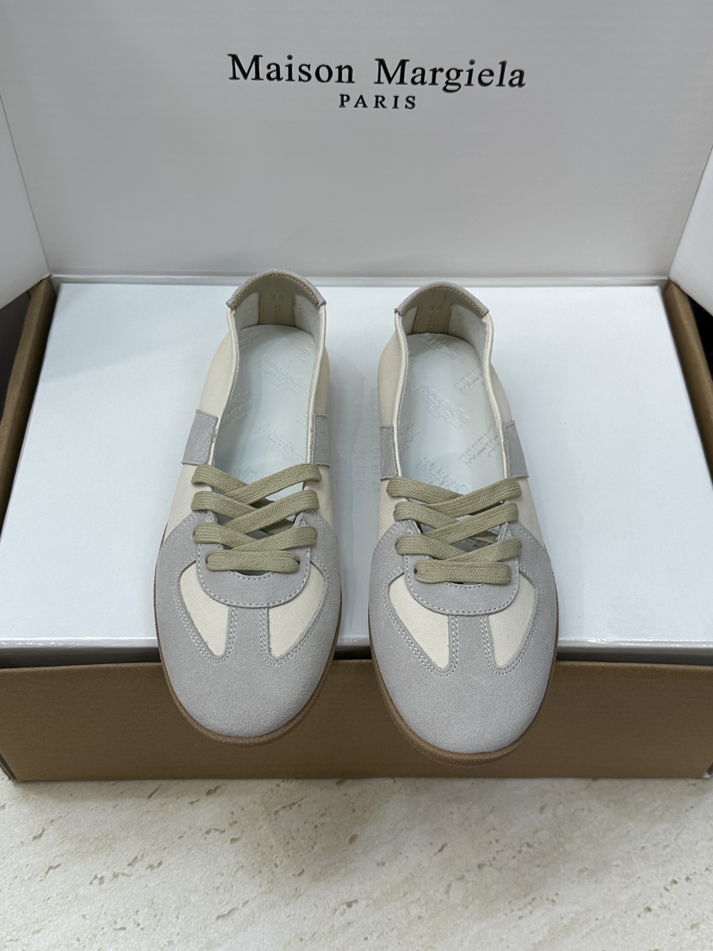 （配全套飞机盒）MaisonMargiela 2026春夏情侣新款系带德训休闲鞋 MM6 马吉拉字母lo