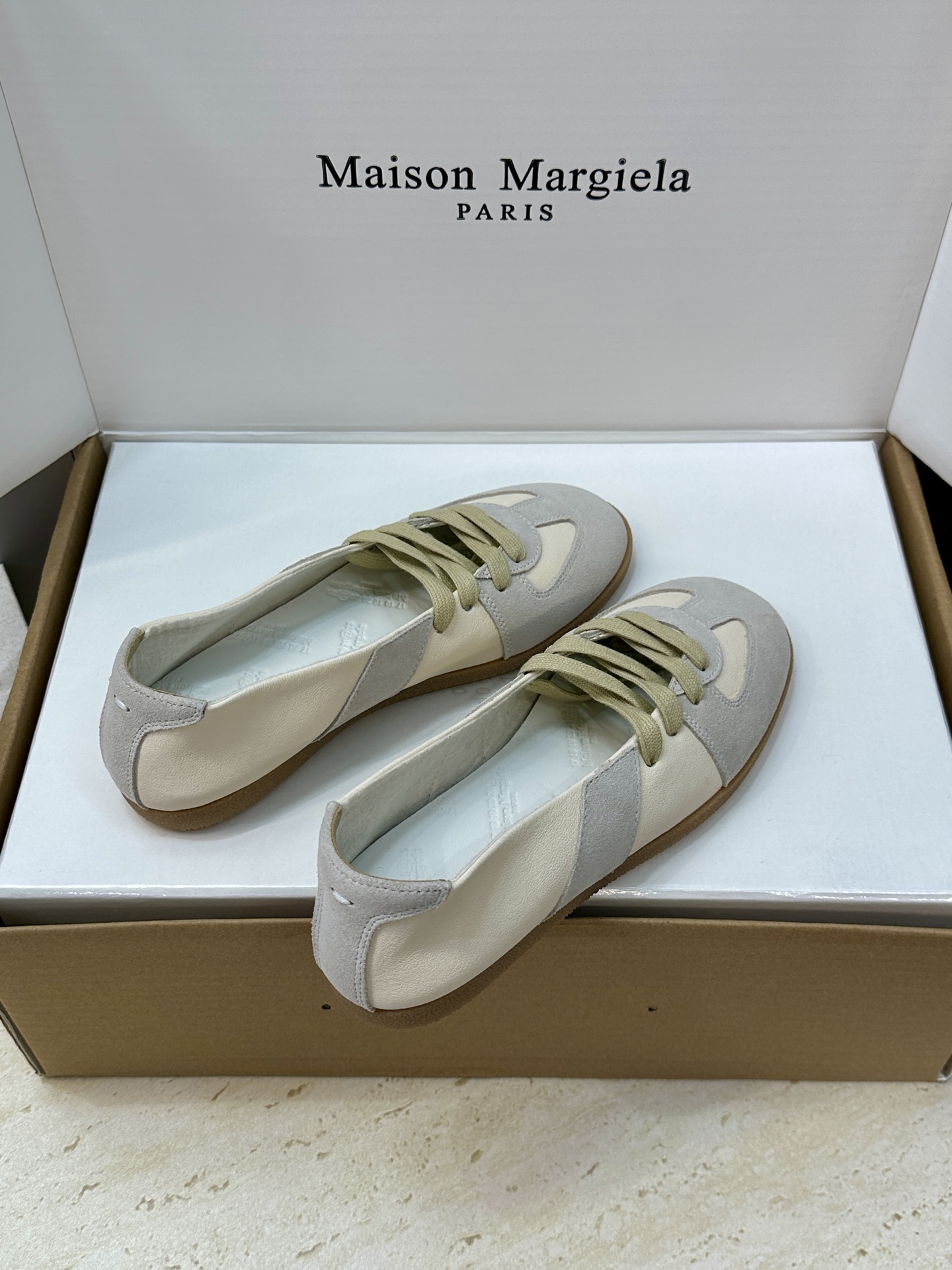（配全套飞机盒）MaisonMargiela 2026春夏情侣新款系带德训休闲鞋 MM6 马吉拉字母lo