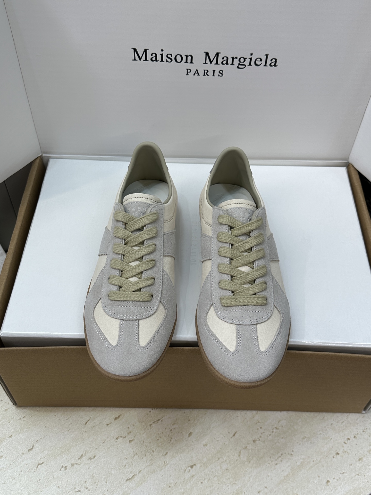 （配全套飞机盒）MaisonMargiela 2026春夏情侣新款系带德训休闲鞋 MM6 马吉拉字母lo