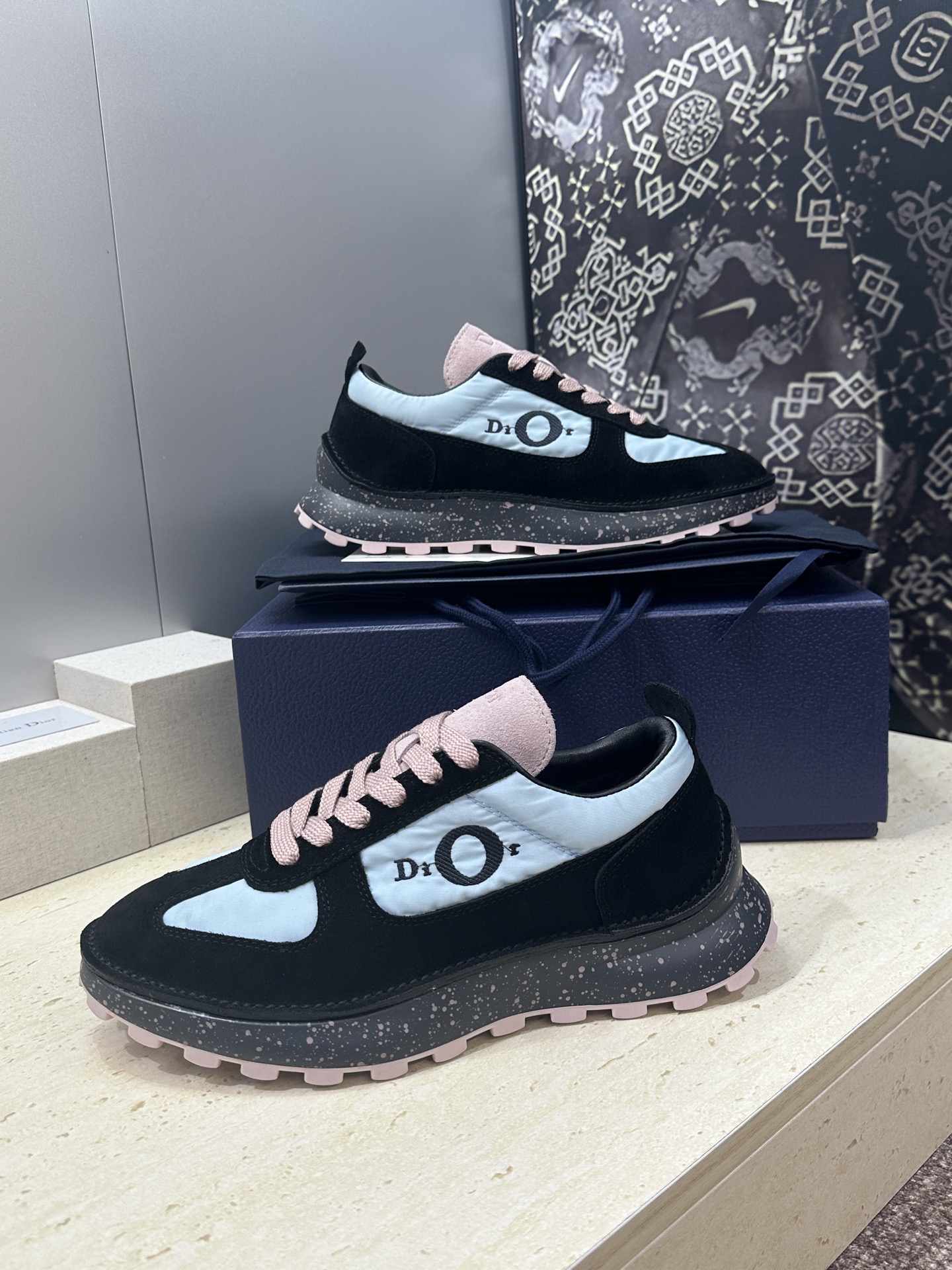 工厂价(仅男码）Dior 迪奥 2026春夏新款 Squash 摩登徳训运动鞋 明星同款厚底圆头系带休闲