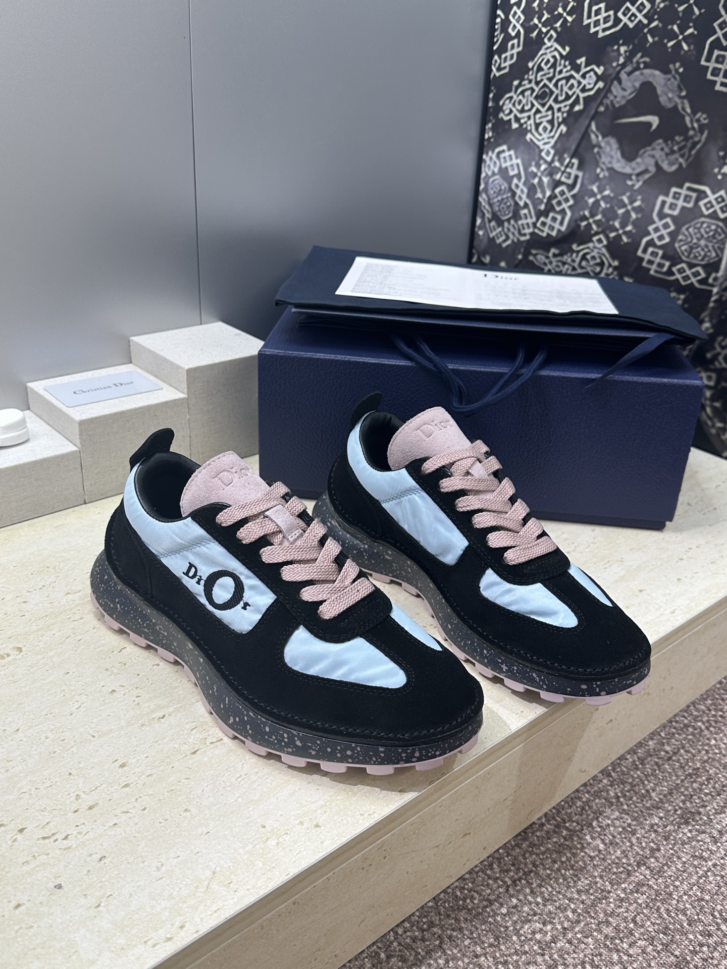 工厂价(仅男码）Dior 迪奥 2026春夏新款 Squash 摩登徳训运动鞋 明星同款厚底圆头系带休闲