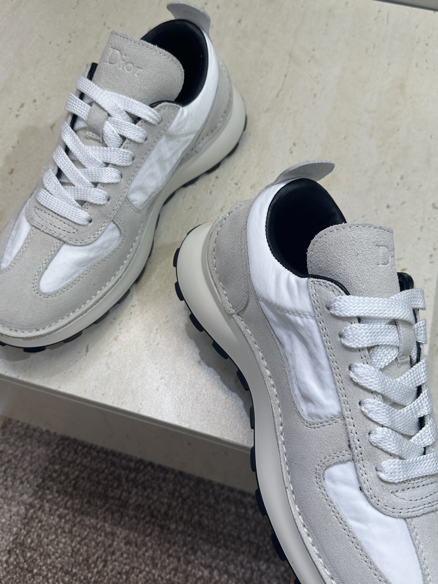 工厂价(仅男码）Dior 迪奥 2026春夏新款 Squash 摩登徳训运动鞋 明星同款厚底圆头系带休闲