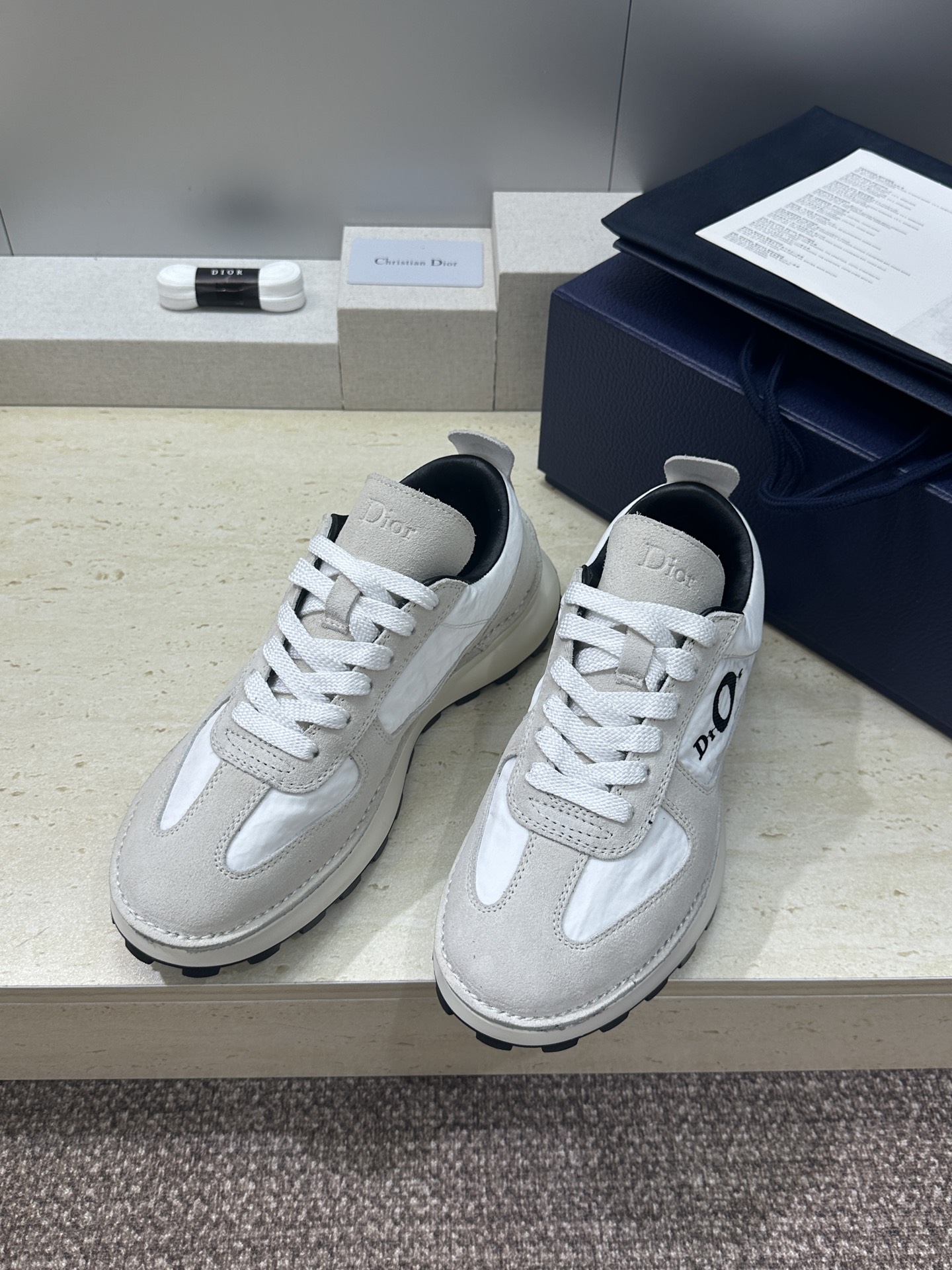 工厂价(仅男码）Dior 迪奥 2026春夏新款 Squash 摩登徳训运动鞋 明星同款厚底圆头系带休闲