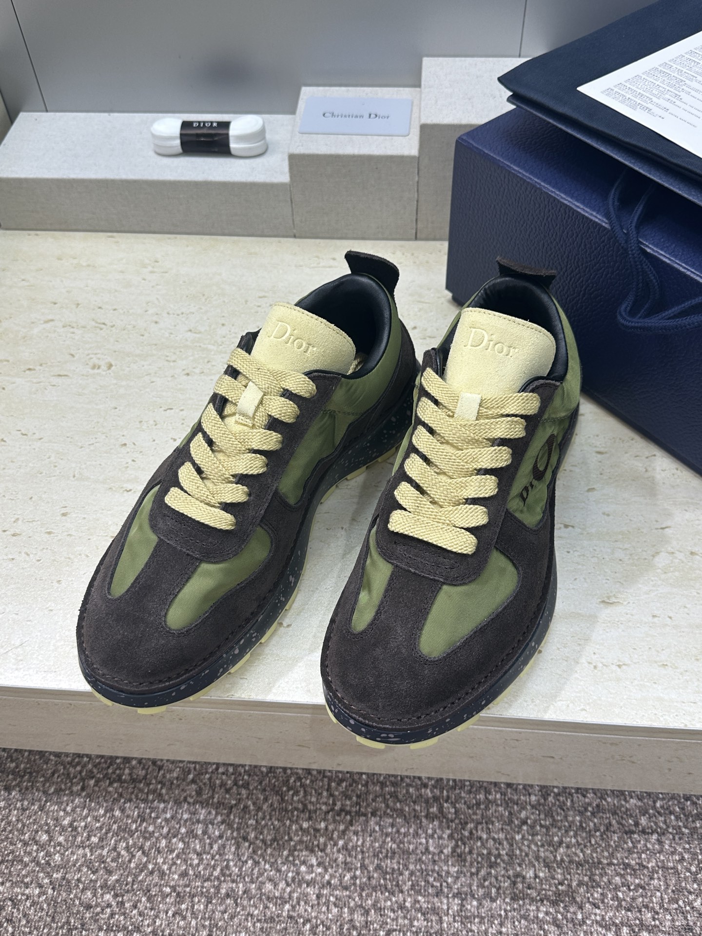 工厂价(仅男码）Dior 迪奥 2026春夏新款 Squash 摩登徳训运动鞋 明星同款厚底圆头系带休闲